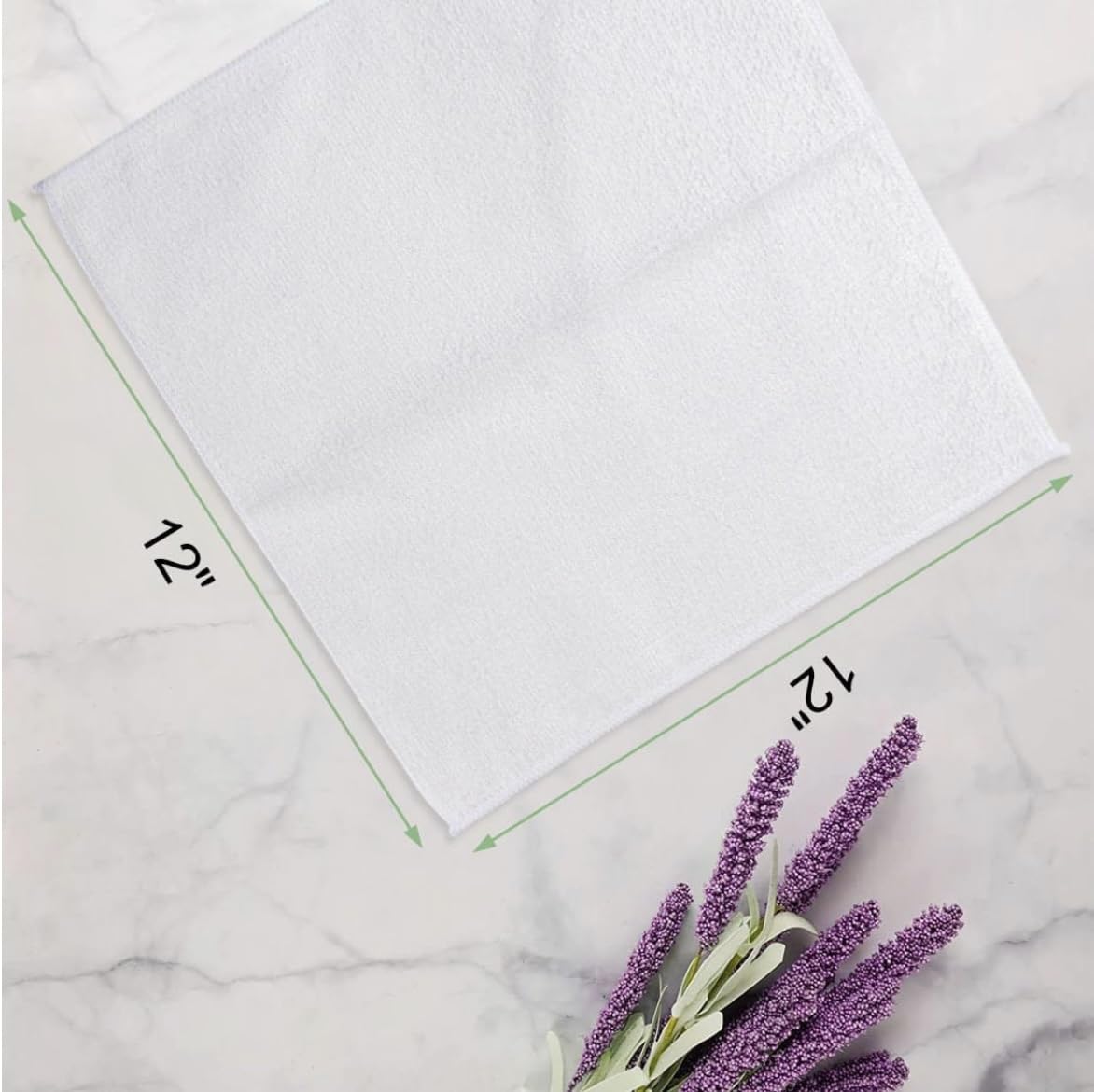 Quba Linen 100% Cotton - Wash Cloth Set - Pack Of 24, Flannel Face Cloths, Highly Absorbent And Soft Feel Fingertip Towels (Whit