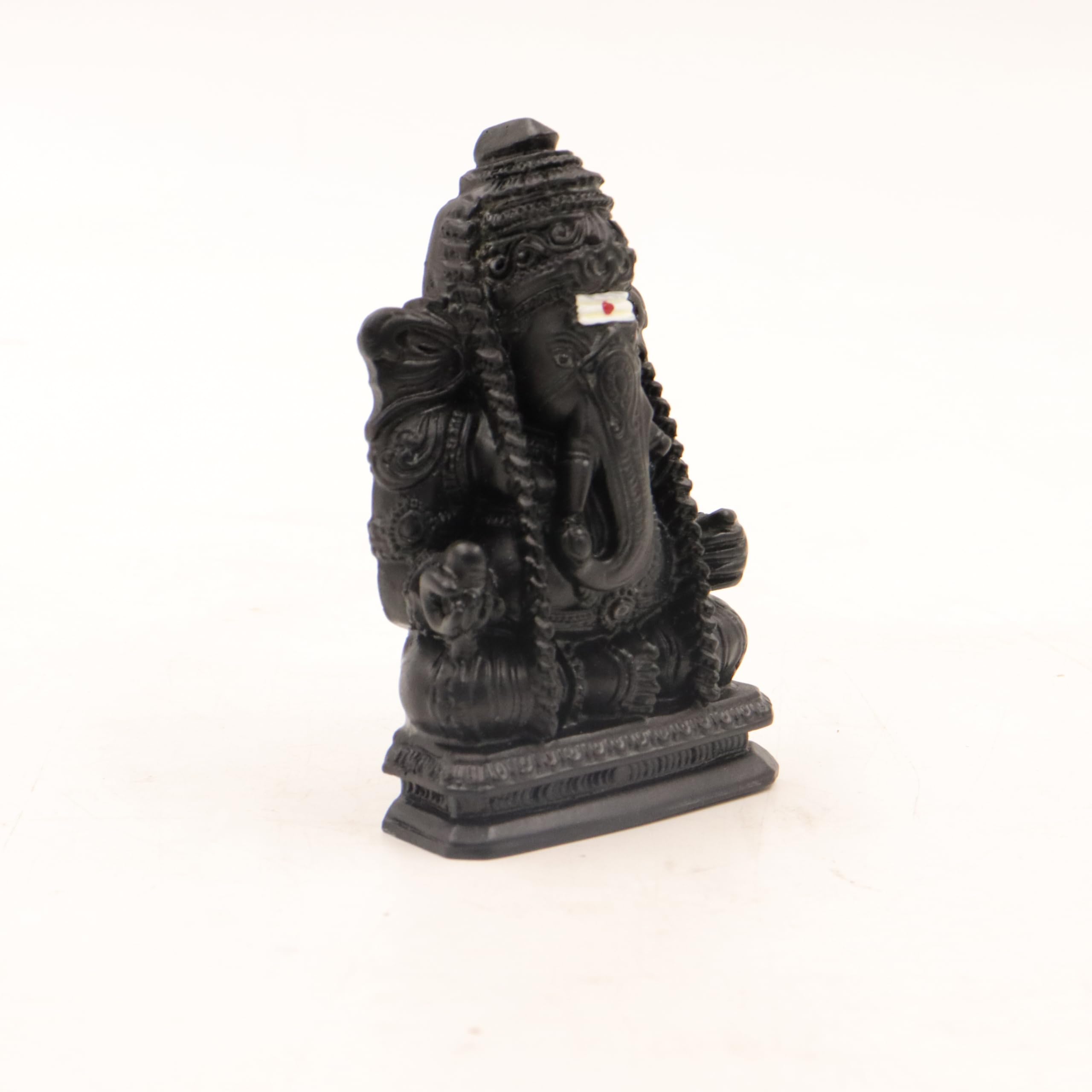 Spillbox Natural Black Unpolished Karungali Wood Ganesh Idol|Original Ebony Wood|Vinayagar Idol|Gift|Ganapati Murti|Ganesha Stat