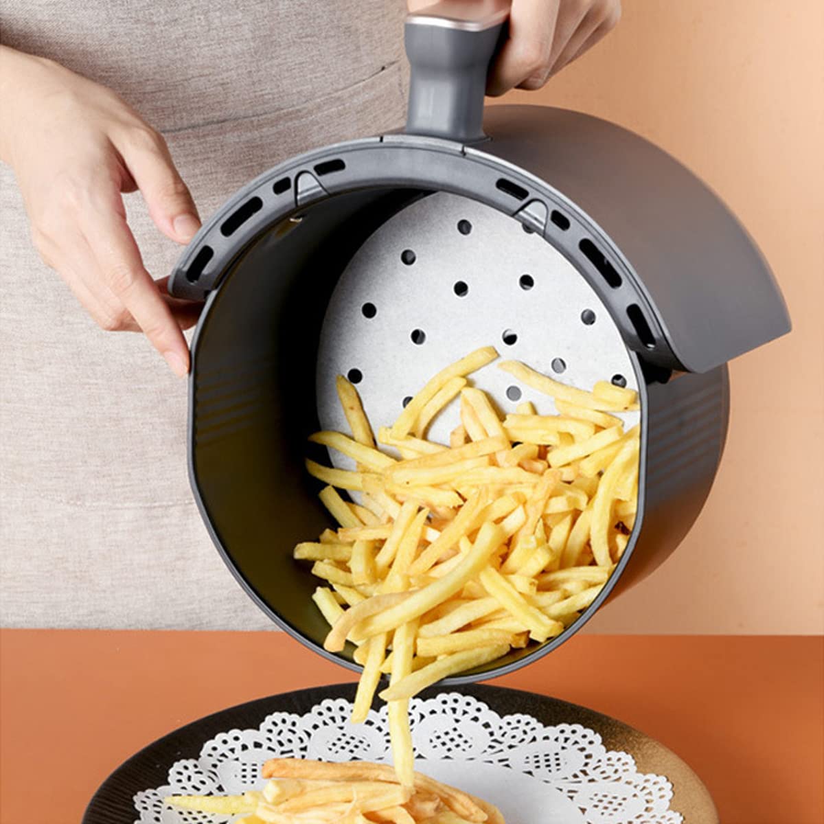 Multipurpose Silicone Liner For Steamer, Air Fryer, Pressure Cooker: Upgraded Reusable Air Fryer Liners, Silicone Baking Mat Ste