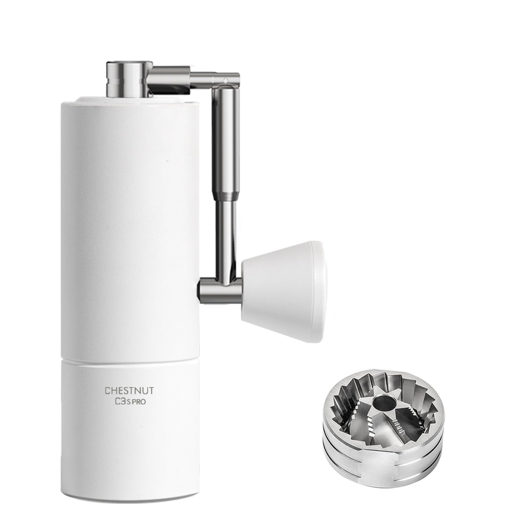 Timemore Manual Coffee Grinder Chestnut C3S Pro With Cnc Stainless Steel Conical Burr Hand Grinder, Internal Adjustable Setting