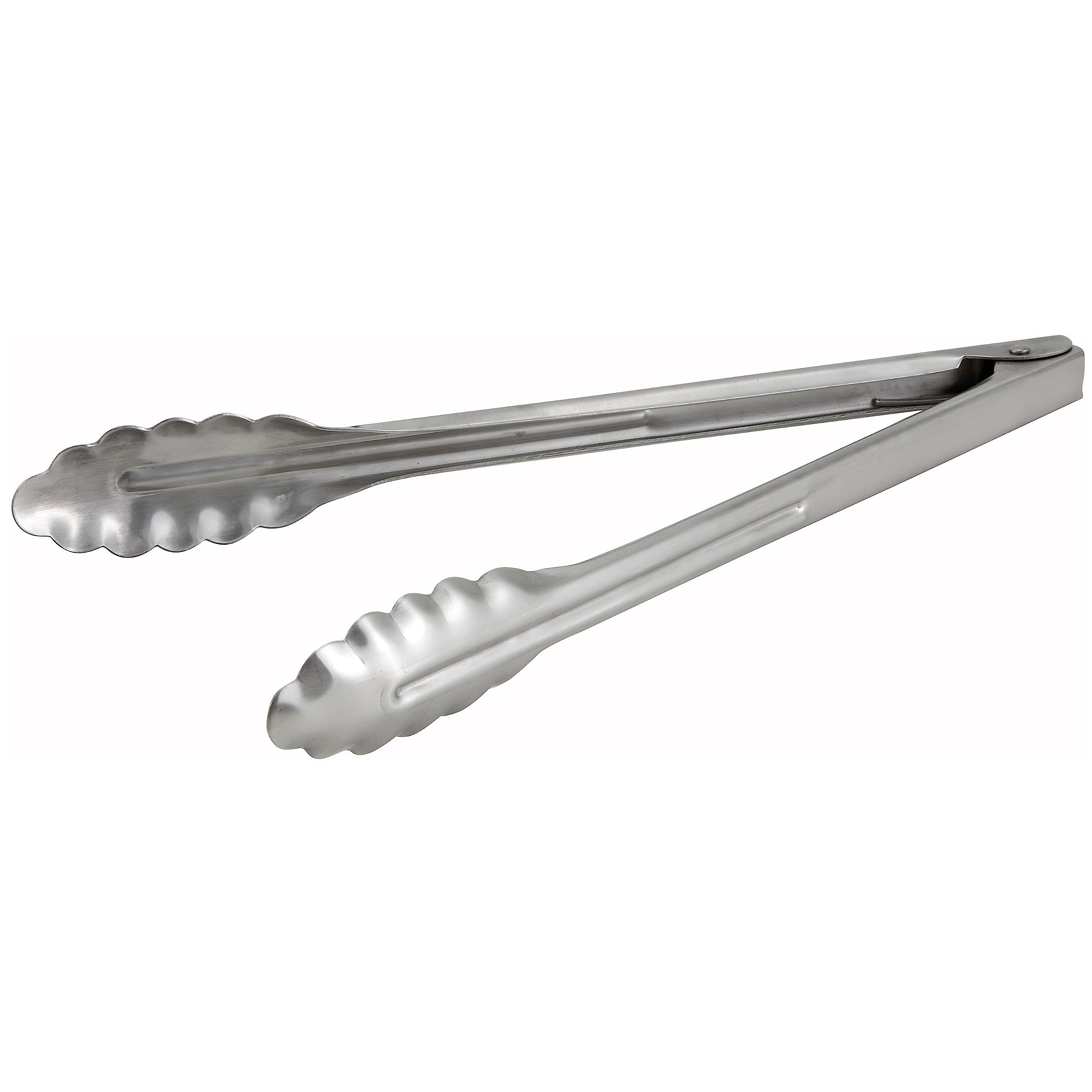 Winco Coiled Spring Extra Heavyweight Stainless Steel Utility Tong, 12Inch