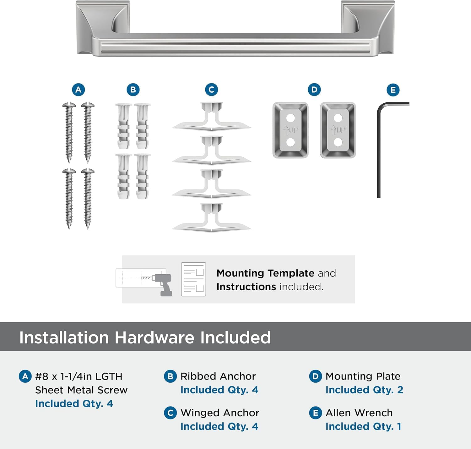 Amerock Mulholland Chrome 9 Inch (229Mm) Towel Bar, Bh3602526