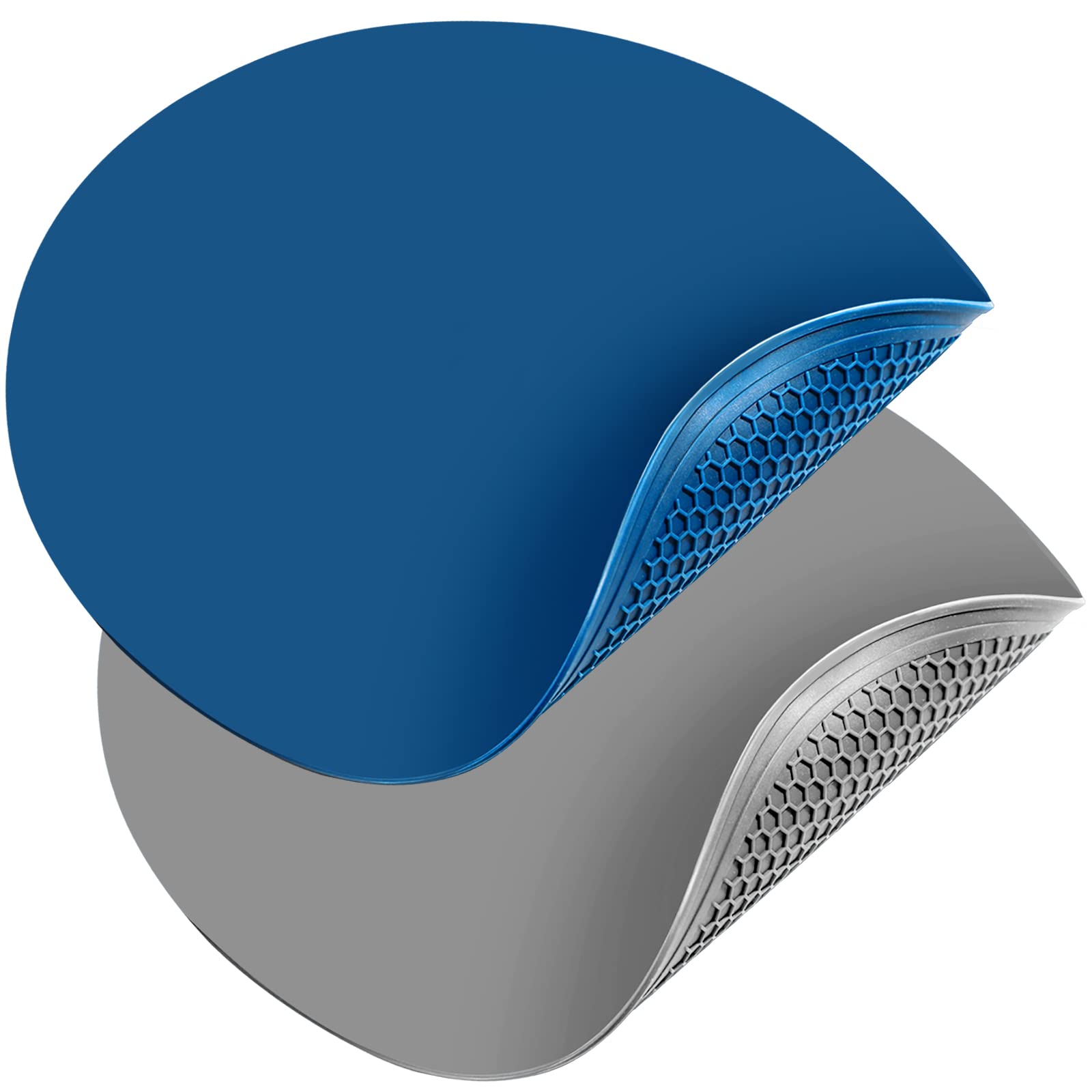 Webake Silicone Microwave Mat 12 Inch Round Large Trivet 2 Pack Non-Slip Microwave Turntable Pad, Giant Pot Holders Drying Place