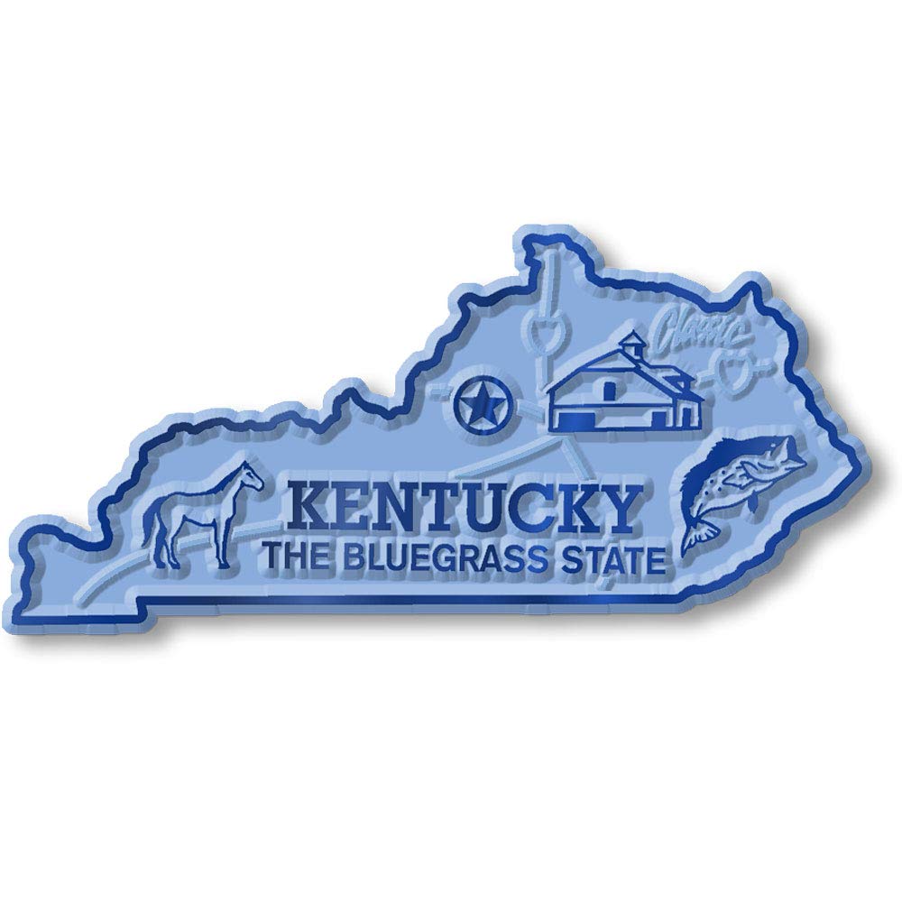 Kentucky Small State Magnet By Classic Magnets, 2.9'' X 1.4'', Collectible Souvenirs Made In The Usa