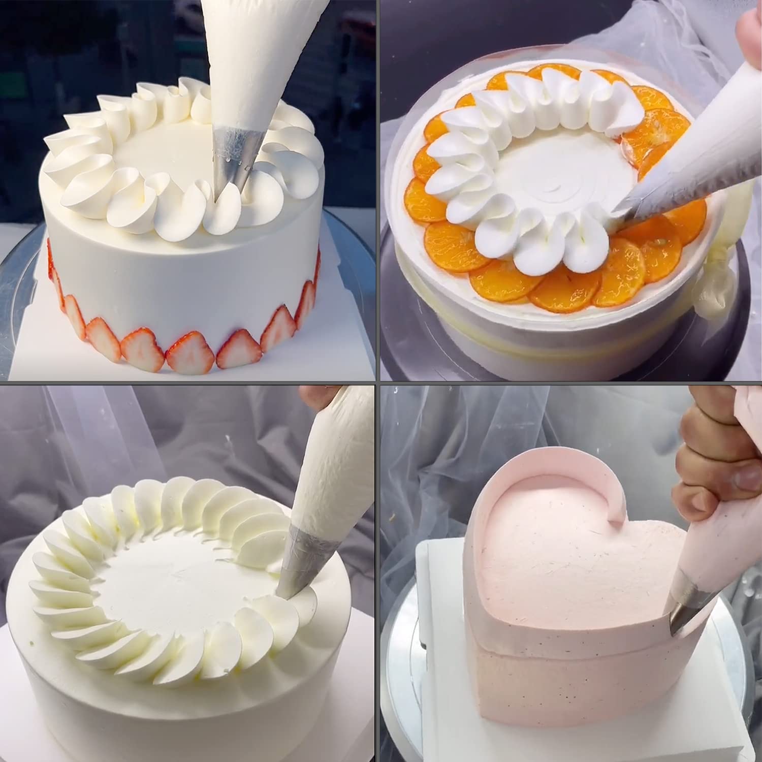 Suuker 3 Pcs Russian Piping Tips Set,V-Shaped Wave Nozzles Piping Kit For Pastry Cupcakes Cakes Cookies Decorating Stainless Ste