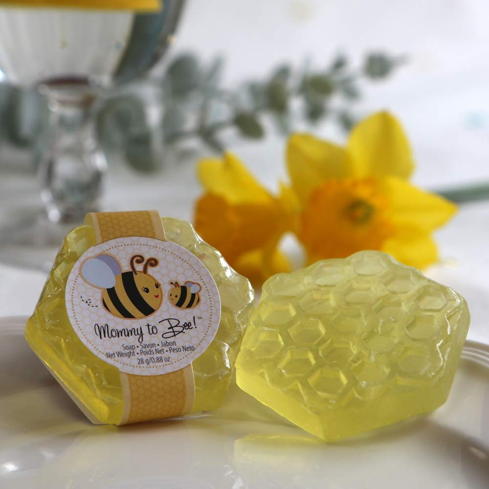 Kate Aspen Sweet Honey & Fresh Flower Scented Honeycomb Soap Baby Shower Favor, Mommy To Bee, 1 Count