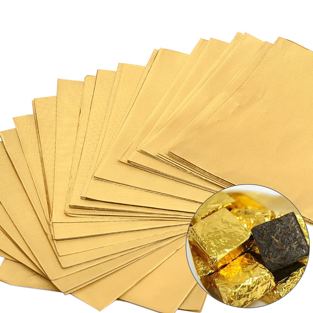 4 Pcs Chocolate Molds With 100 Gold Foil Wrappers, Finegood Non-Stick Chocolate Bar Molds Chocolate Bar Maker Break-Apart Silico
