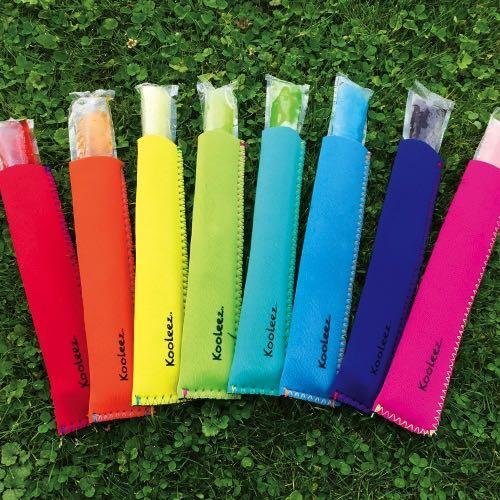 Kooleez - #1 The Original Neoprene Full Length Freezer Pop Sleeves Ice Pop Sleeves 8-Pack