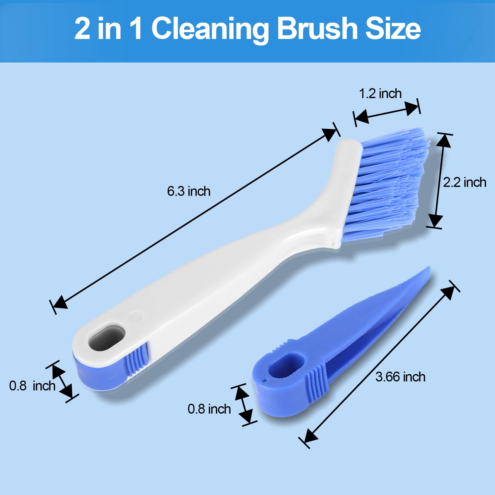 Iflymars 2 Piece Cleaning Brush Small Scrub Brush Kitchen Sink Bathroom Brushes, Sliding Door Or Window Cleaning Brush, For Hous
