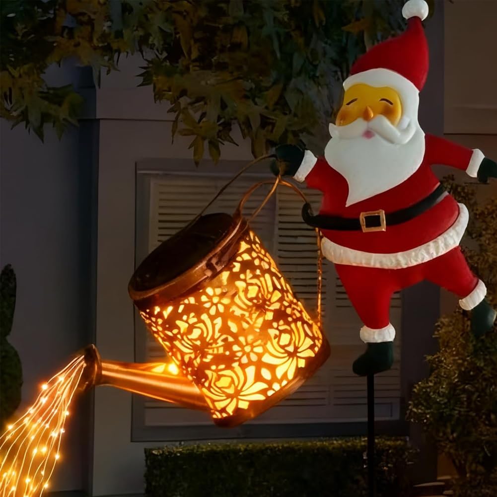 SMOCOOL Christmas Solar Kettle Light, Christmas Santa Solar Kettle Lights Garden Lawn Decorative Lights, LED Night Light Outdoor