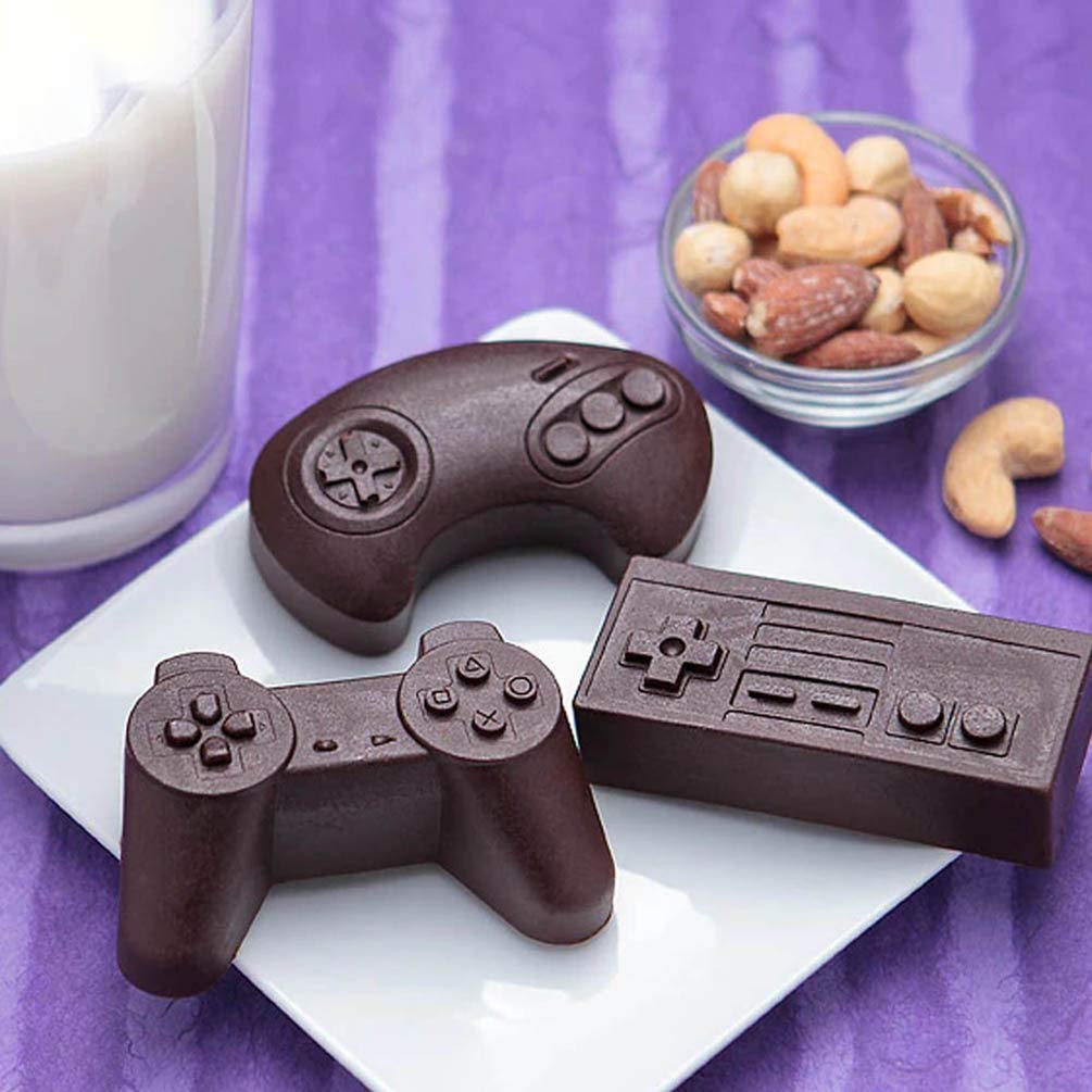 Game Controller Silicone Mold, Gift For Boys, Non-Stick Food Grade Silicone Molds For Chocolate, Candy, Jelly, Ice Cube, Dog Tre