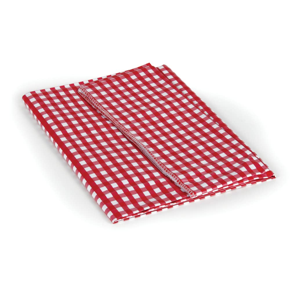 Camco 51019 Red/White 52'' X 84'' Table Cloth