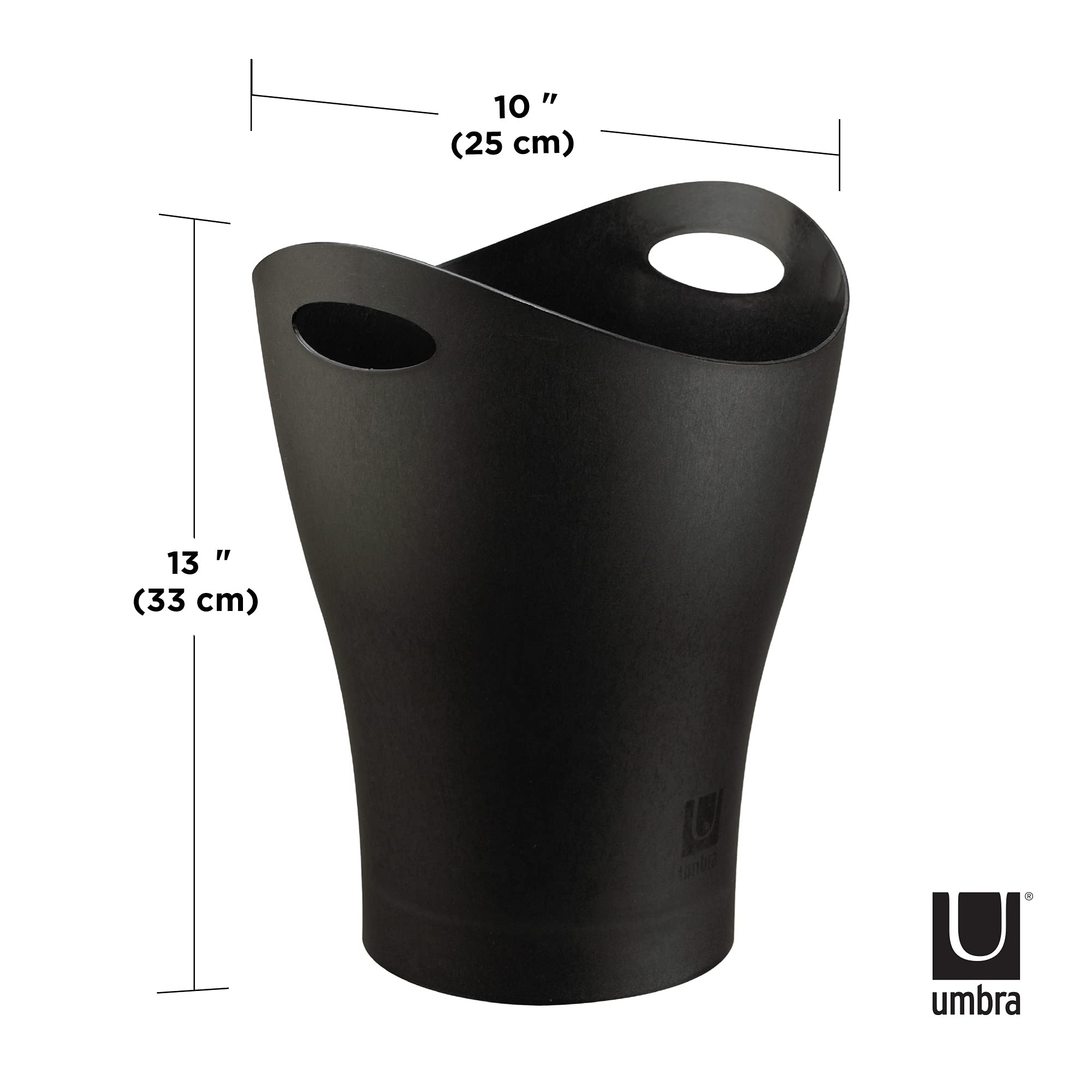 Umbra Garbino Trash Can 2.25-Gallon (8.5L) Capacity, Black