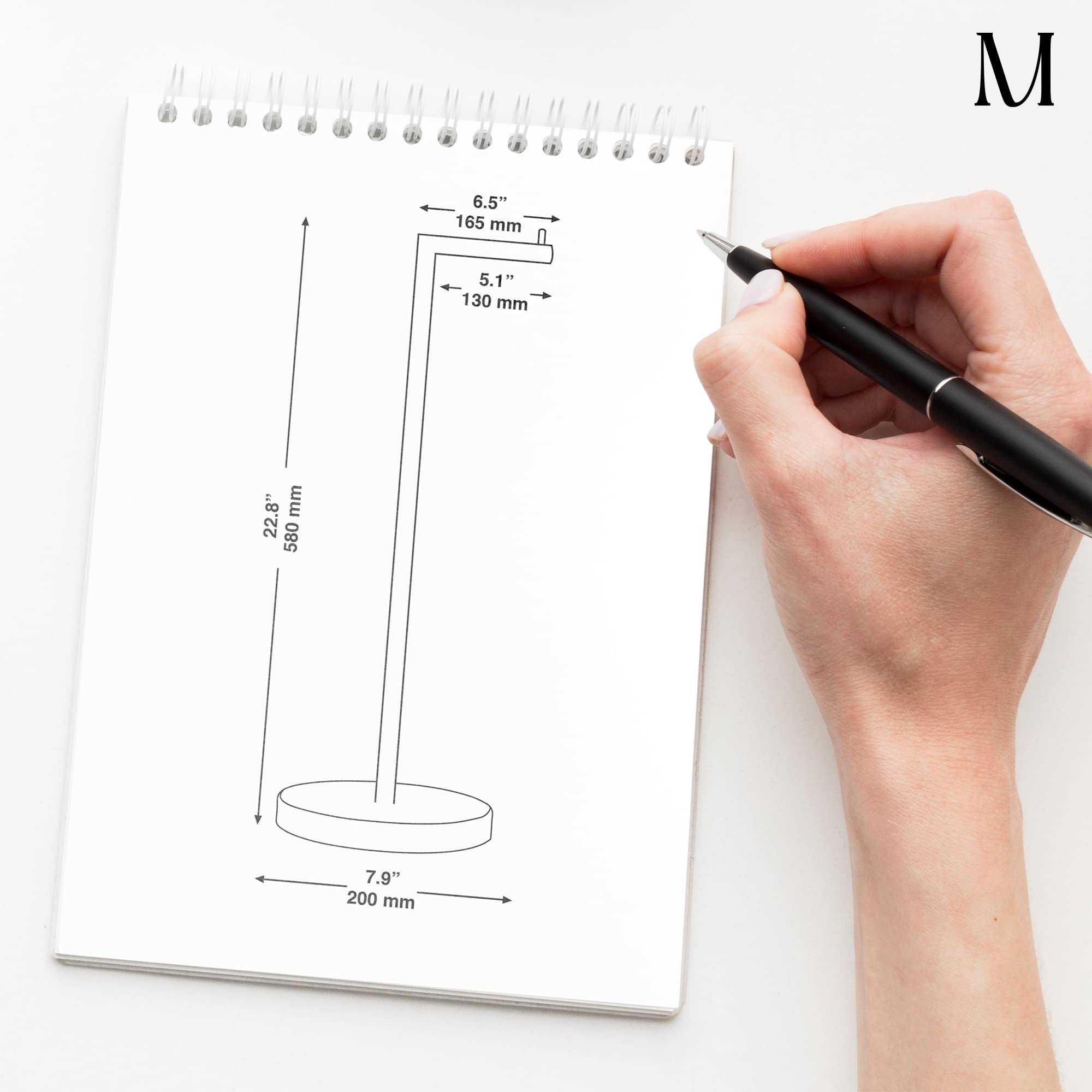 Marmolux Acc - Free Standing Toilet Paper Holder Stand in Brushed Steel Finish | Storage for 4 Rolls of Toilet Tissue | SUS 304 Stainless Steel Bathroom TP Stand
