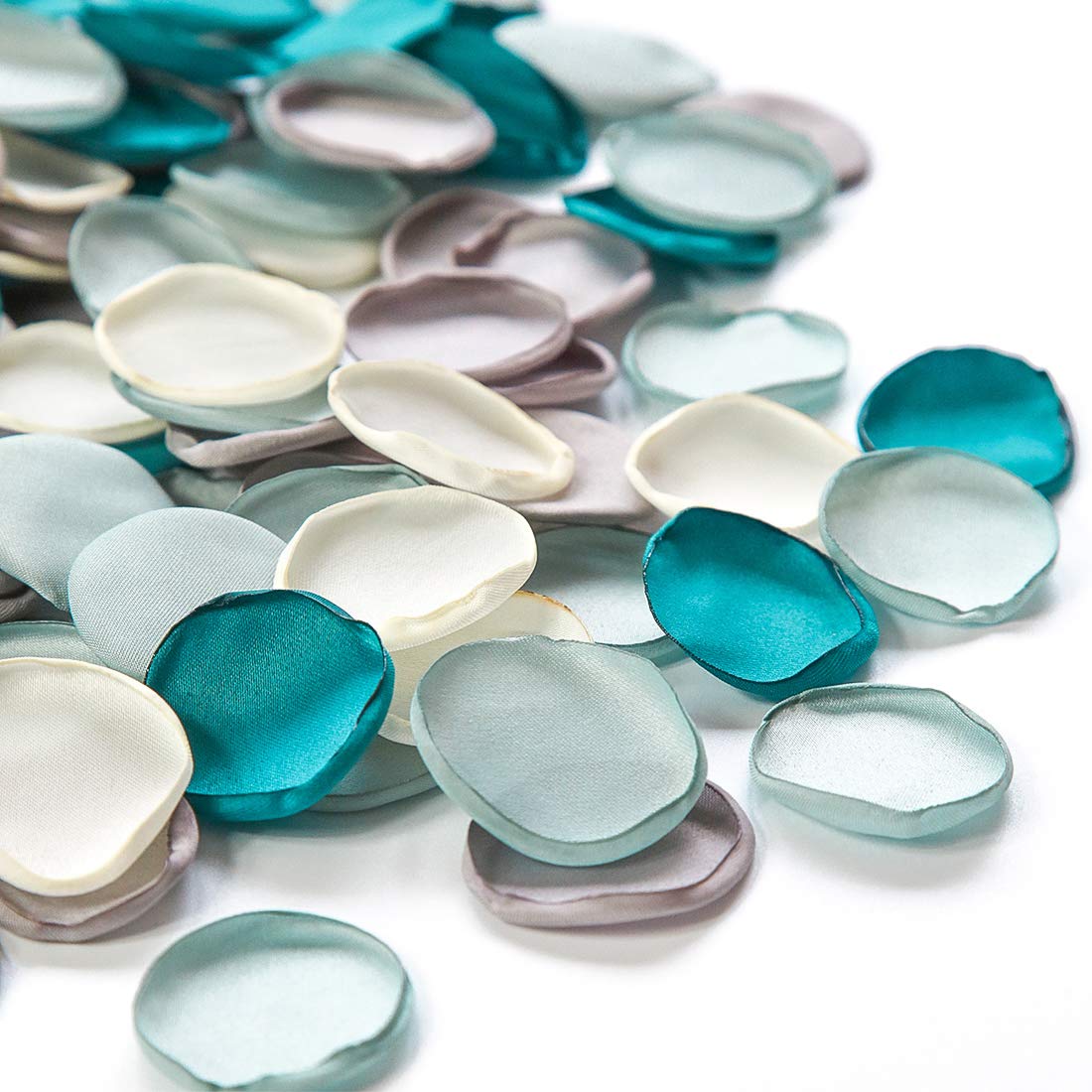 Floroom 300Pcs Rose Petals Teal Green Faux Silk Flower Petals For Wedding Flower Girl Basket Aisle Scatter Cake Table Centerpiec