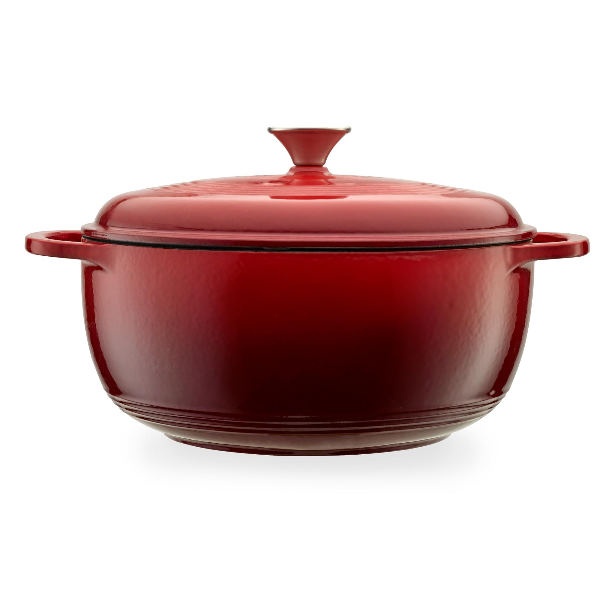 Mercer Culinary Enameled Cast Iron Round Dutch Oven, 6 qt., Red