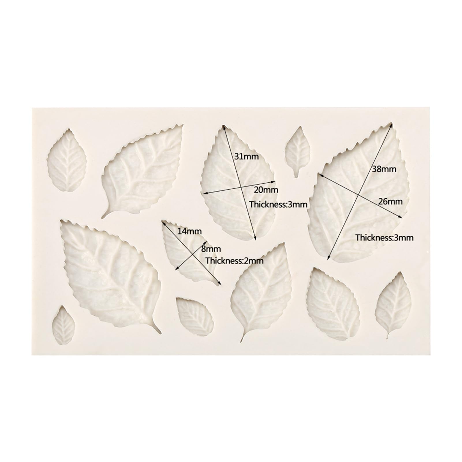 3D Silicone Leaves Fondant Cake Mold Creative Chocolate Sugarcraft Mould Decorating Diy Tool Food Grade Silicone