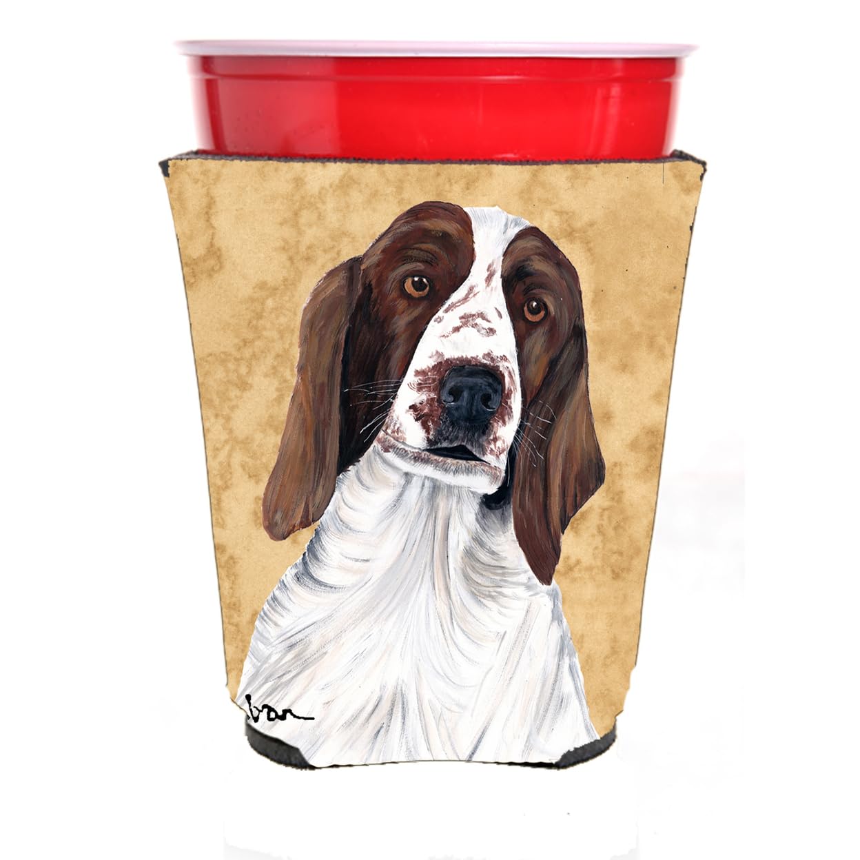 Caroline'S Treasures Sc9131Rsc Springer Spaniel Red Cup Hugger Cup Cooler Sleeve Hugger Machine Washable Drink Sleeve Hugger Col