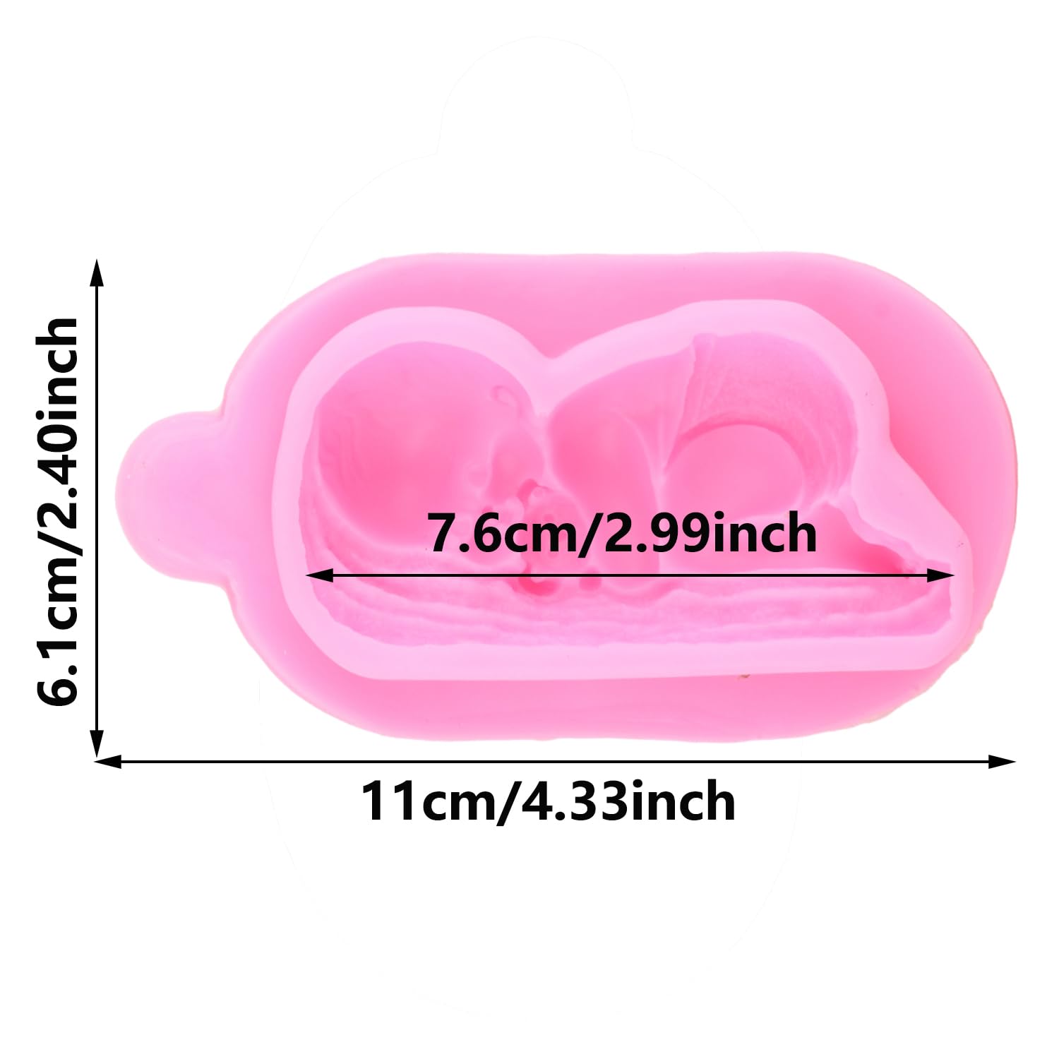 Xmoldnms 3D Baby Silicone Molds Sleeping Baby Fondant Mold For Cake Decorating Cupcake Topper Candy Chocolate Gum Paste Polymer