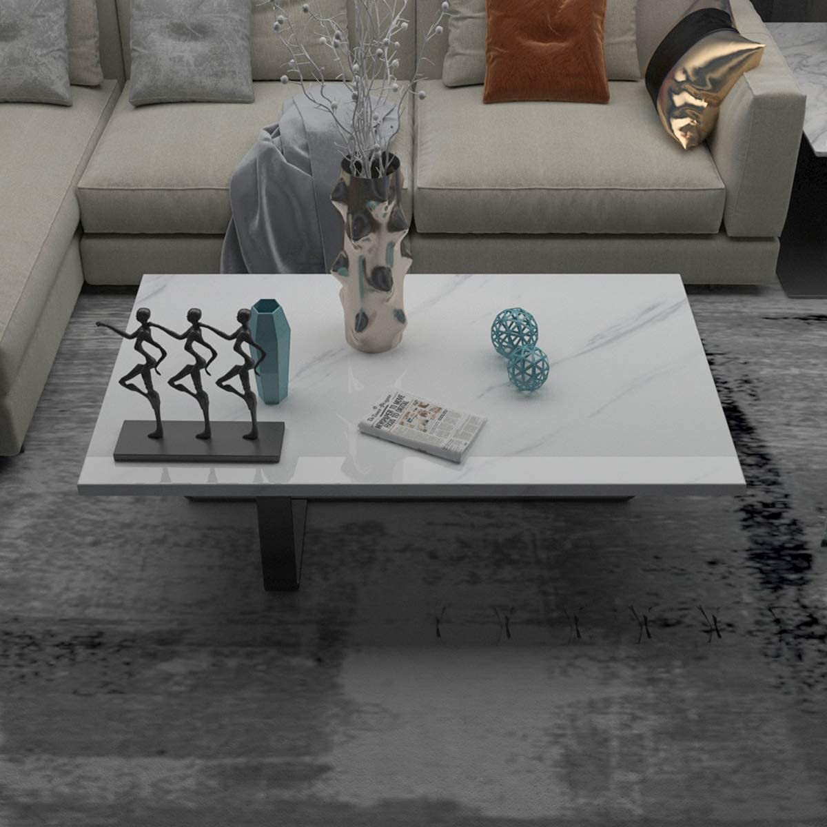 Creamy White Granite Wallpaper Peel Stick Shiny Thick Marble Contact Paper For Countertop 16X354Inch Waterproof Oil Proof Self A