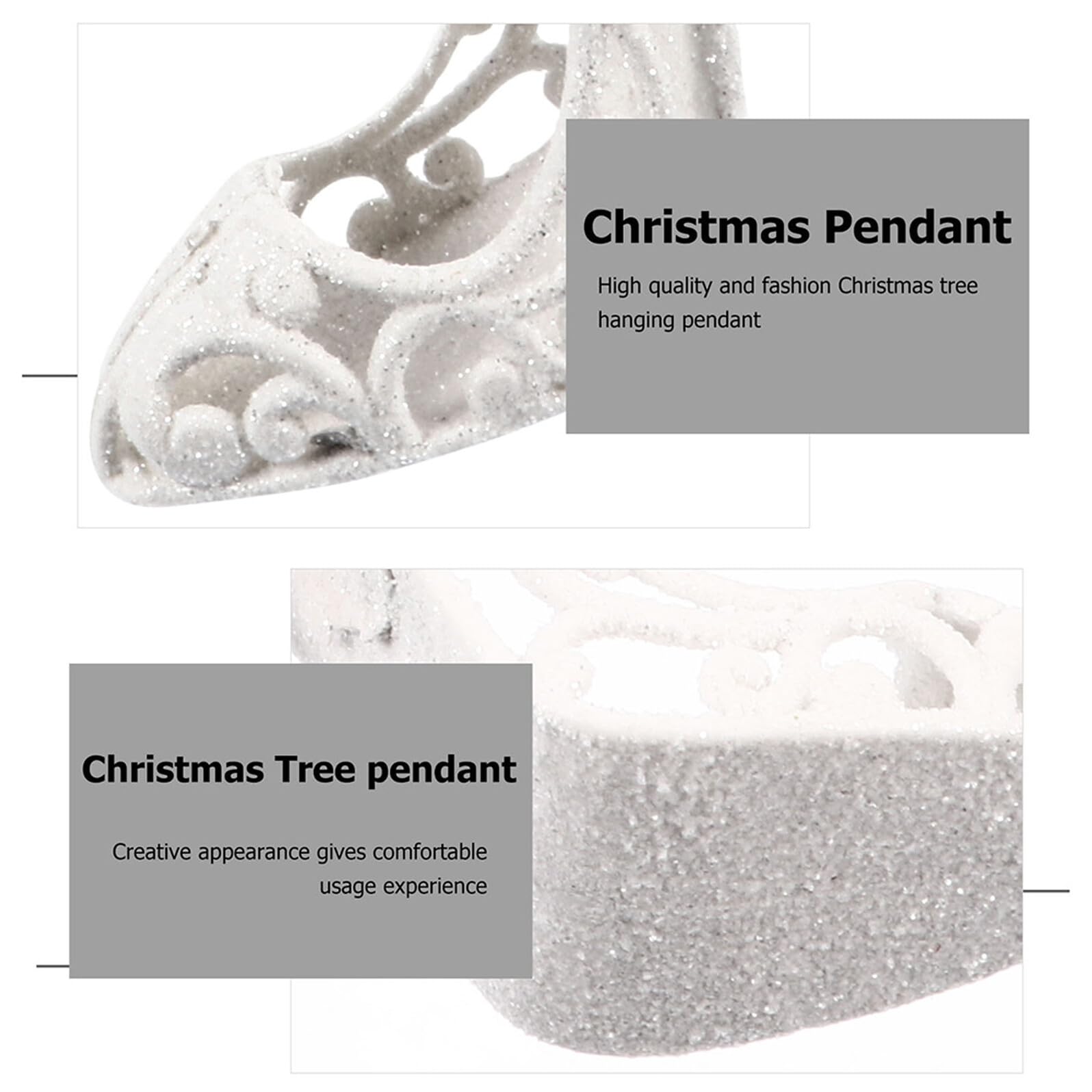 Gadpiparty Christmas Tree Hanging Decoration, 12 Pcs High Heel Shoes Hanging Ornament for Xmas Winter Wonderland Holiday New Yea