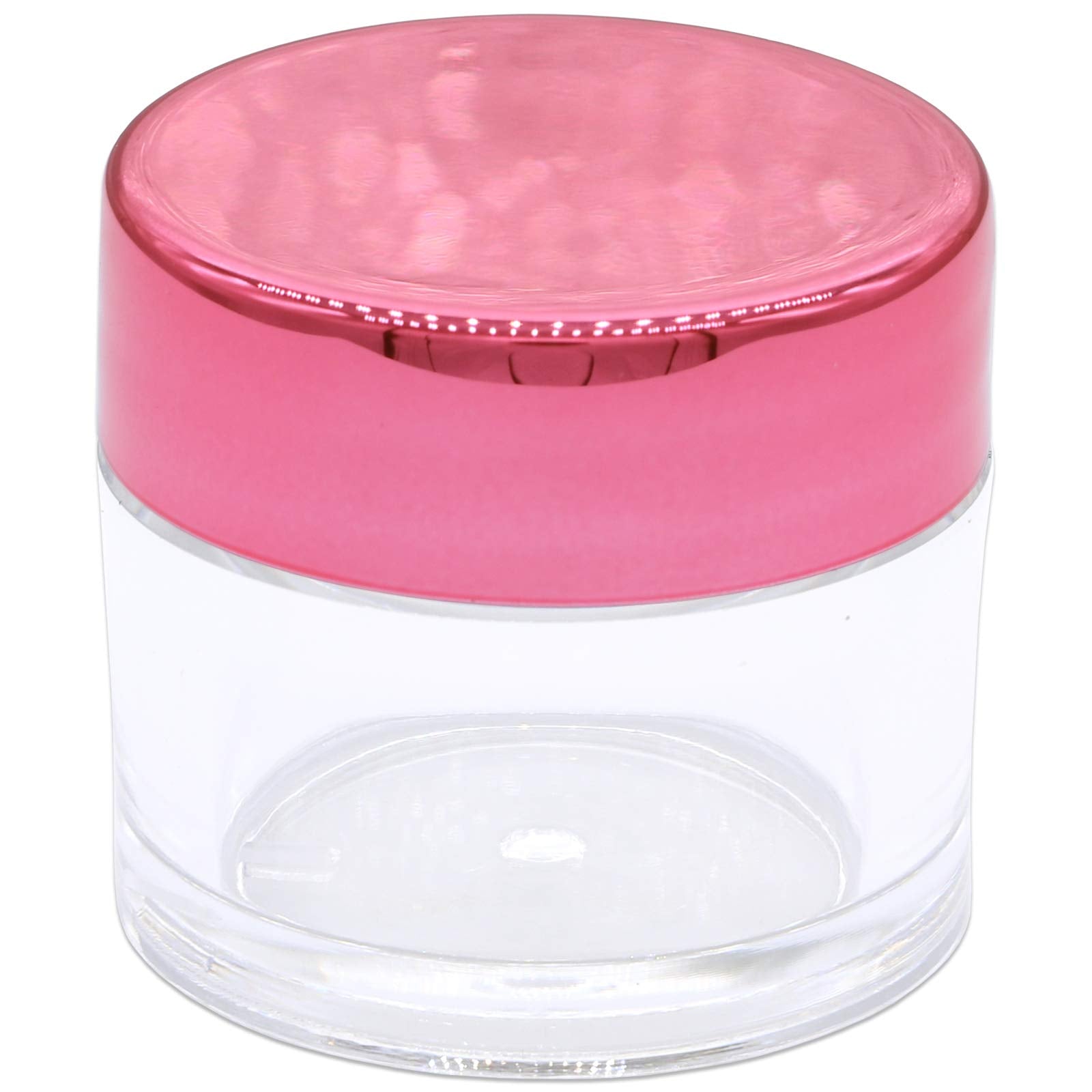 Beauticom 7G/7Ml (0.23 Fl Oz) Thick Double Wall Leak-Proof Round Clear Plastic Jars With Flat Top Lids For Creams, Lotions, Make