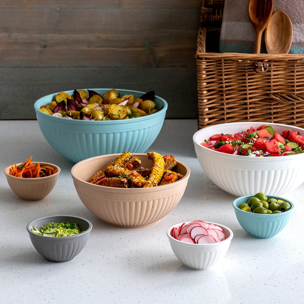 Nordic Ware Mini Prep And Serve Mixing Bowls Set, 4-Piece, Earth-Tones