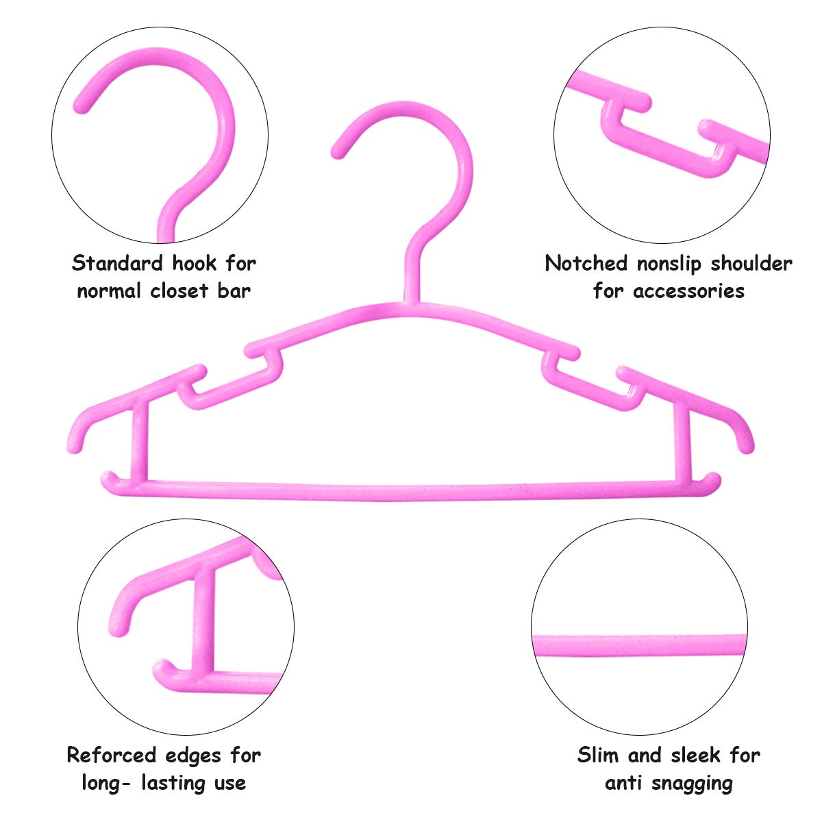 Goodtou 60Pack Baby Clothes Hangers For Closet Plastic Small Kids Hangers Childrens Nursery Hangers Infant Hangers For Closet