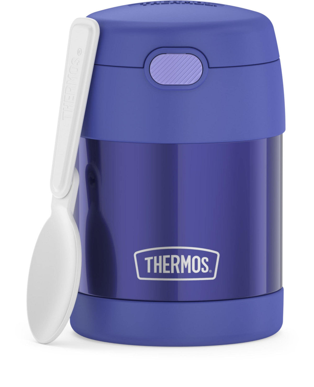 Thermos Funtainer Insulated Food Jar, 10 Ounce, Kid Friendly Food Jar With Foldable Spoon, Purple