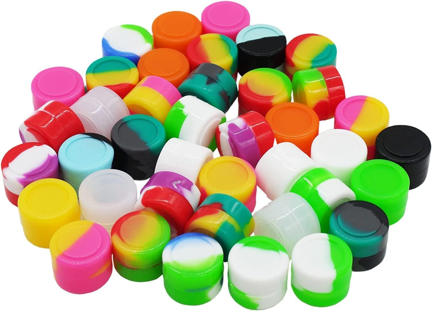 Kuvis 2Ml Silicone Containers Concentrate Airtight Oil Non-Stick Food Grade Jars (30)