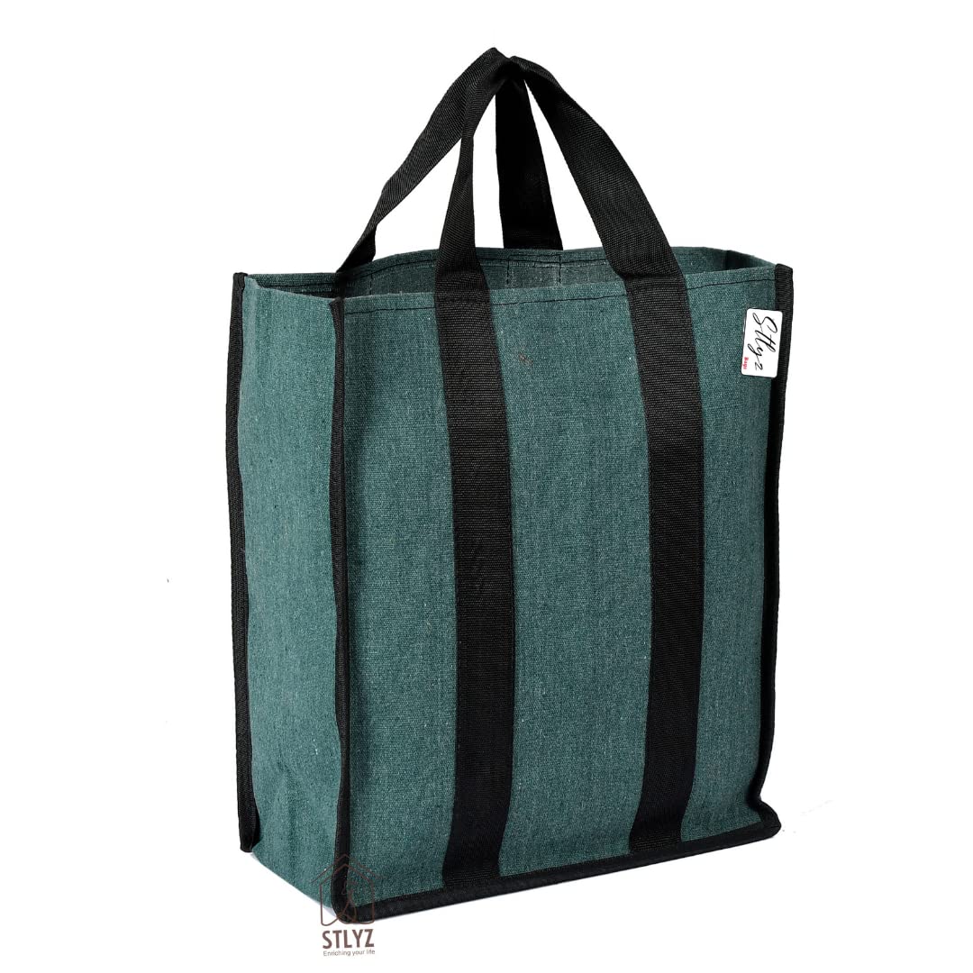 Stlyz Small Reusable Cotton Niwar Multipurpose Canvas Bags (Thela) For Carrying Milk And Groceries With Reinforced Handles  (12