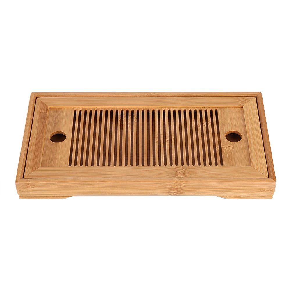 Tea Tray Table Box With Water Storage, Chinese Tea Table, 10.63 * 5.51 * 1.18'', Mini Tea Serving Tray Drainage For Tea House Ho