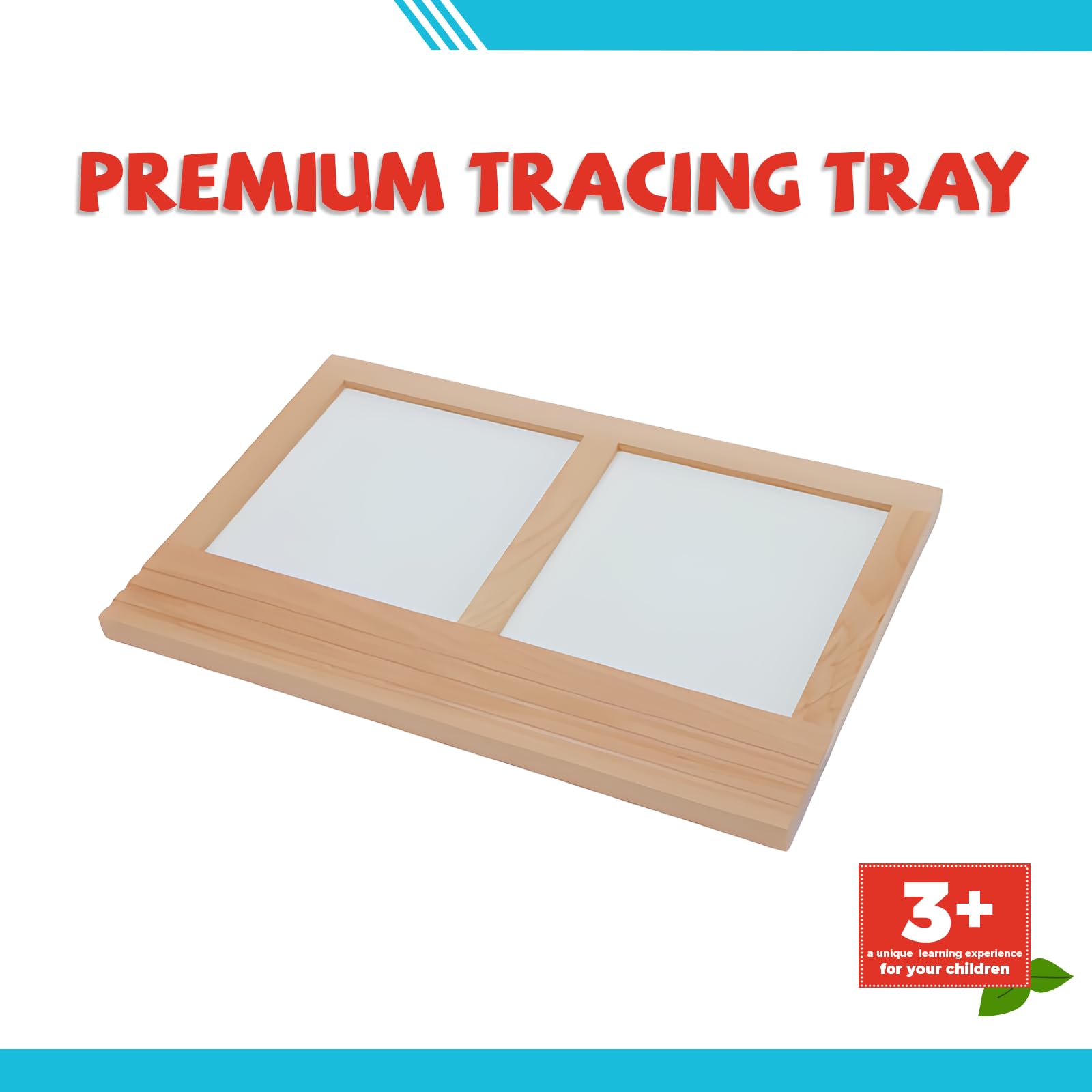 Adena Montessori Metal Inserts Tracing Tray - Fun And Engaging Learning Aid Fine Motor Skills Development