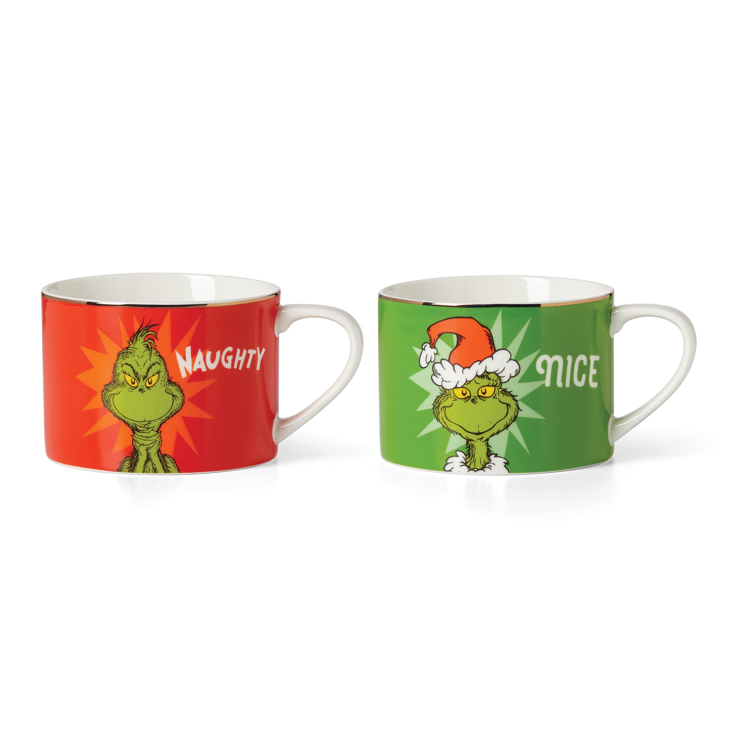Lenox 894171 Merry Grinchmas Naughty & Nice Mugs