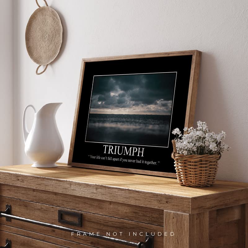 Inspirational Wall Art Co. Triumph Demotivational Poster, 11x14 Inch, Paper, Snarky Ironic Wall Decor, Unframed