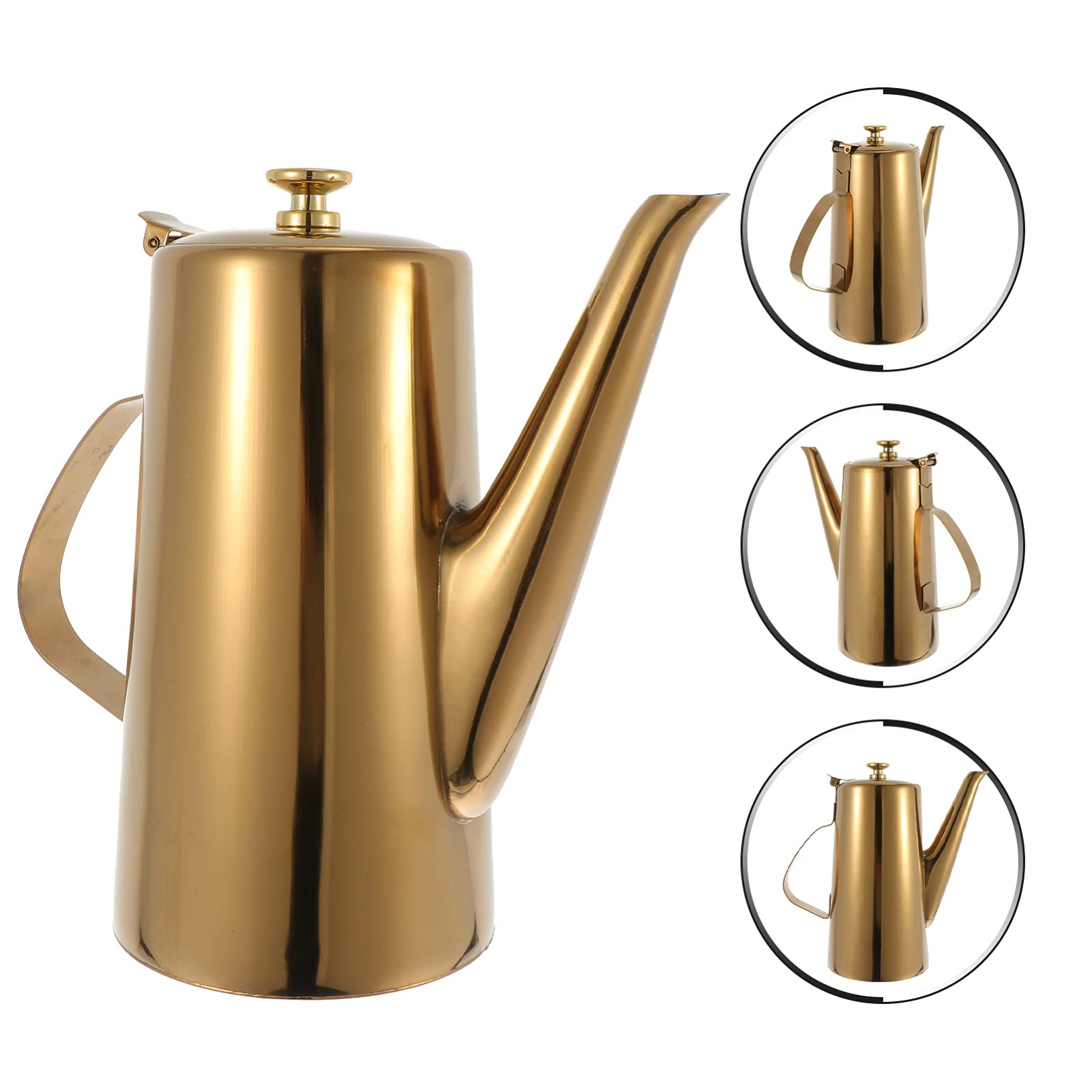 Hemoton Stainless Steel Olive Oil Dispenser Olive Storage Container Oil Vinegar Soy Sauce Can Cold Water Kettle 2. 0