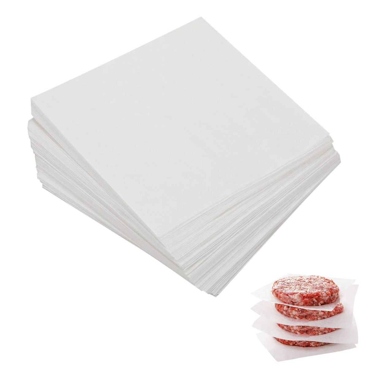 Parchment Paper Squares, 4X4 Inch, Set Of 300, Small Hamburger Patty Paper/Nonstick Precut Square Baking Parchment For Separatin
