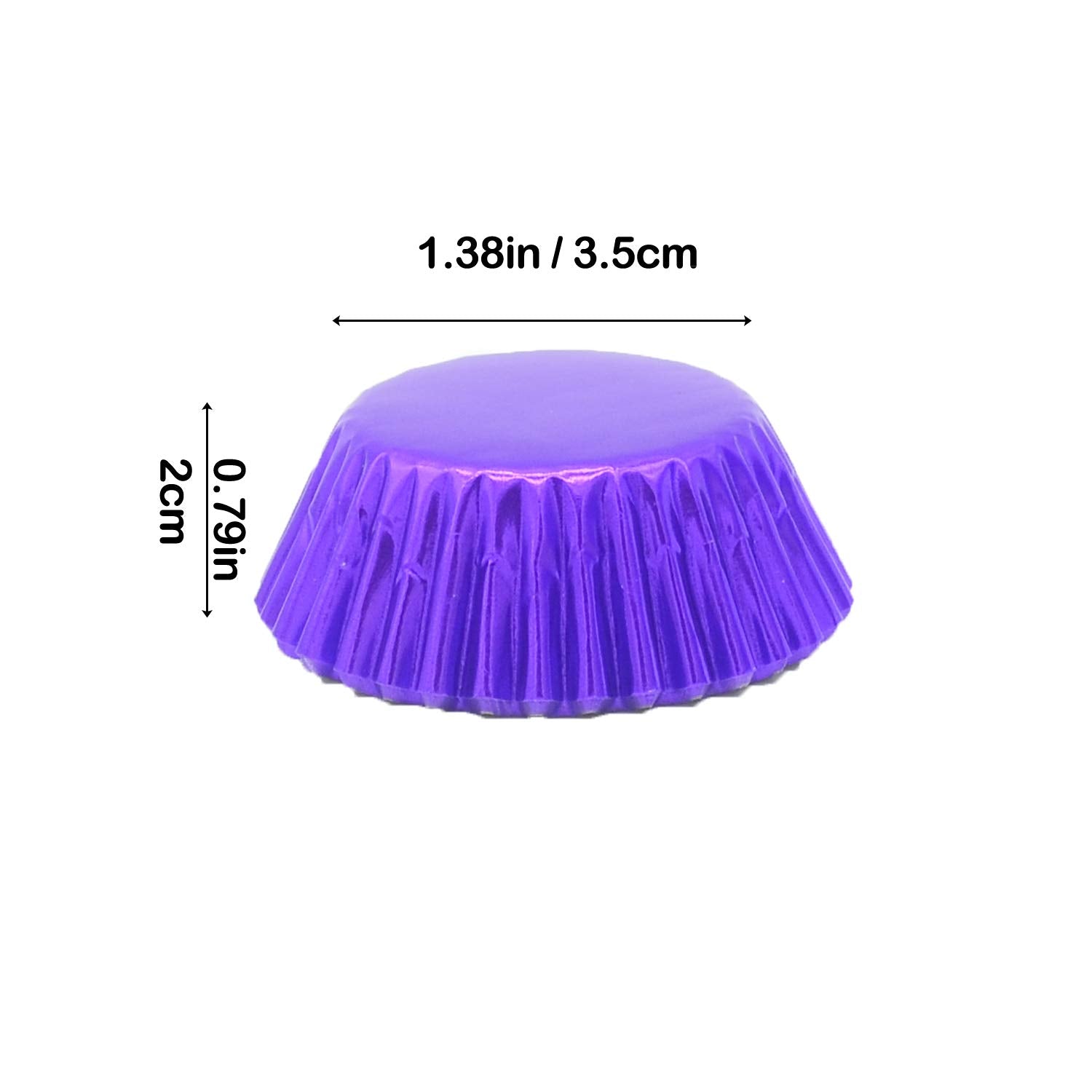 Mombake Mini Purple Foil Cupcake Liners Muffin Baking Cups For Party And More, 300-Count