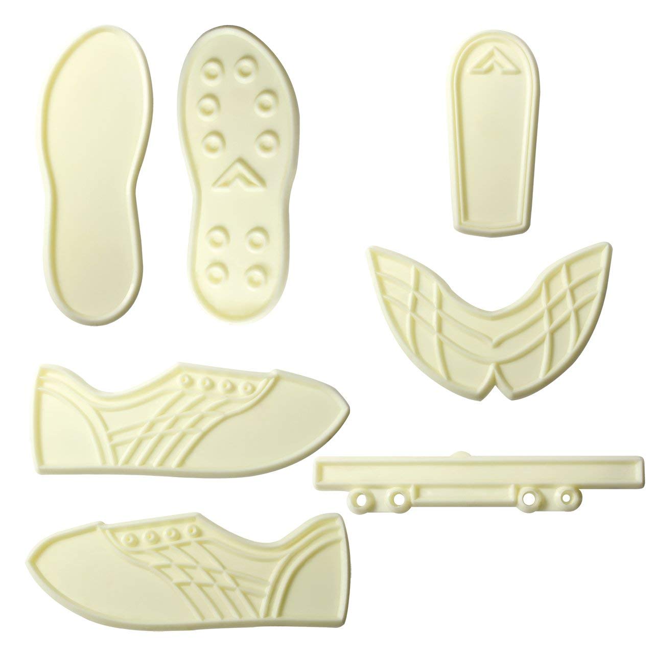 Jem Sports Boot Cutters For Cake Decorating, Set Of 7, Standard, White