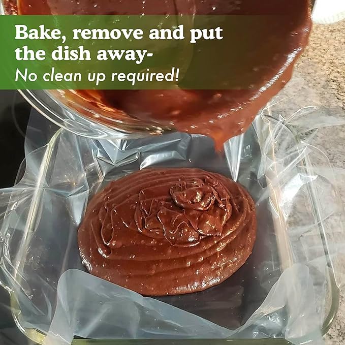 Regency Wraps Baking Dish Buddies, 14.5'' X 19'' Pack Of 10 Non-Stick Liners For Mess-Free Casseroles Dishes, Baking Sheets, Gla