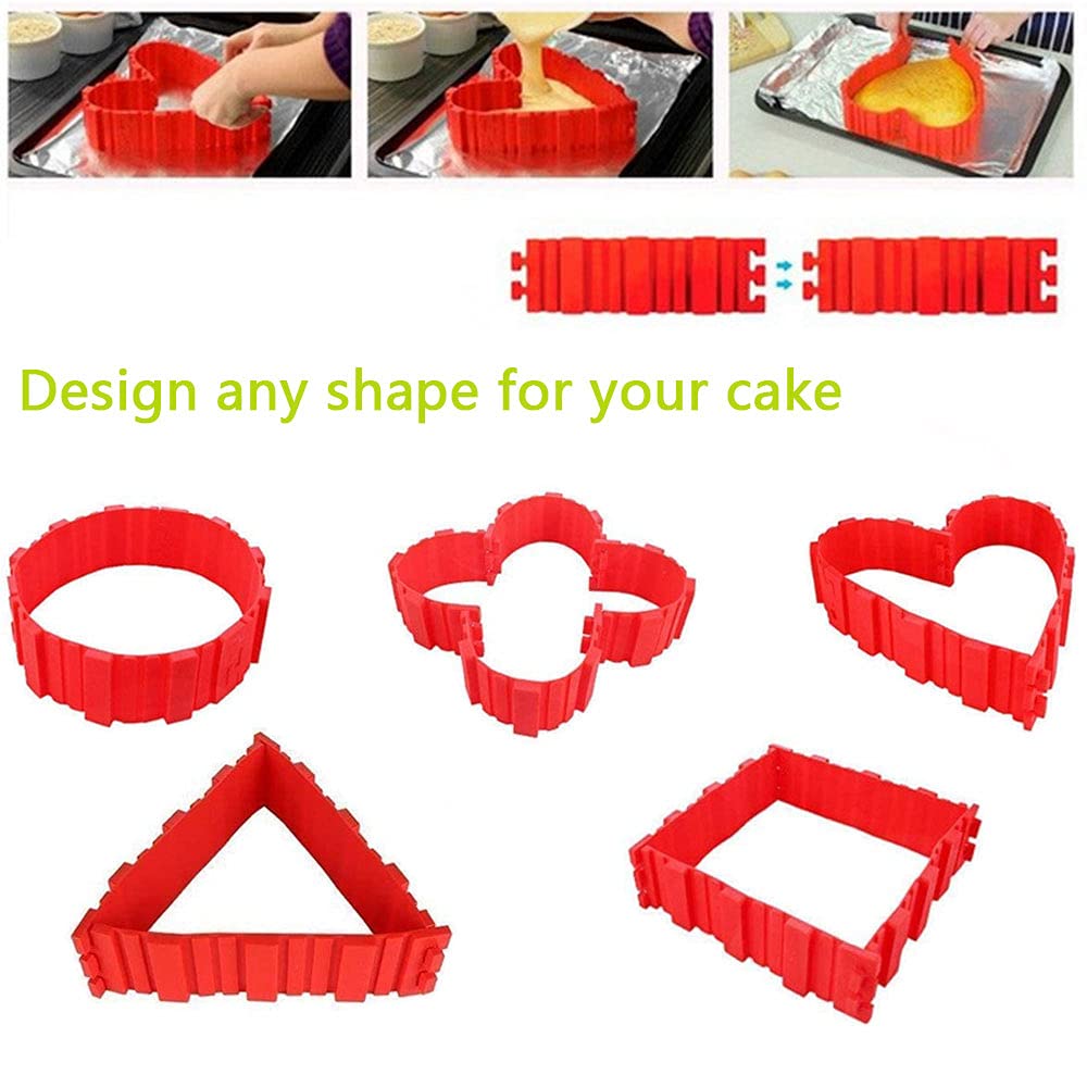 12 Pcs Silicone Cake Mold Magic Diy Bake Snakes Mould Shape Tools For Various Dessert,Design Your Cakes In Any Shape