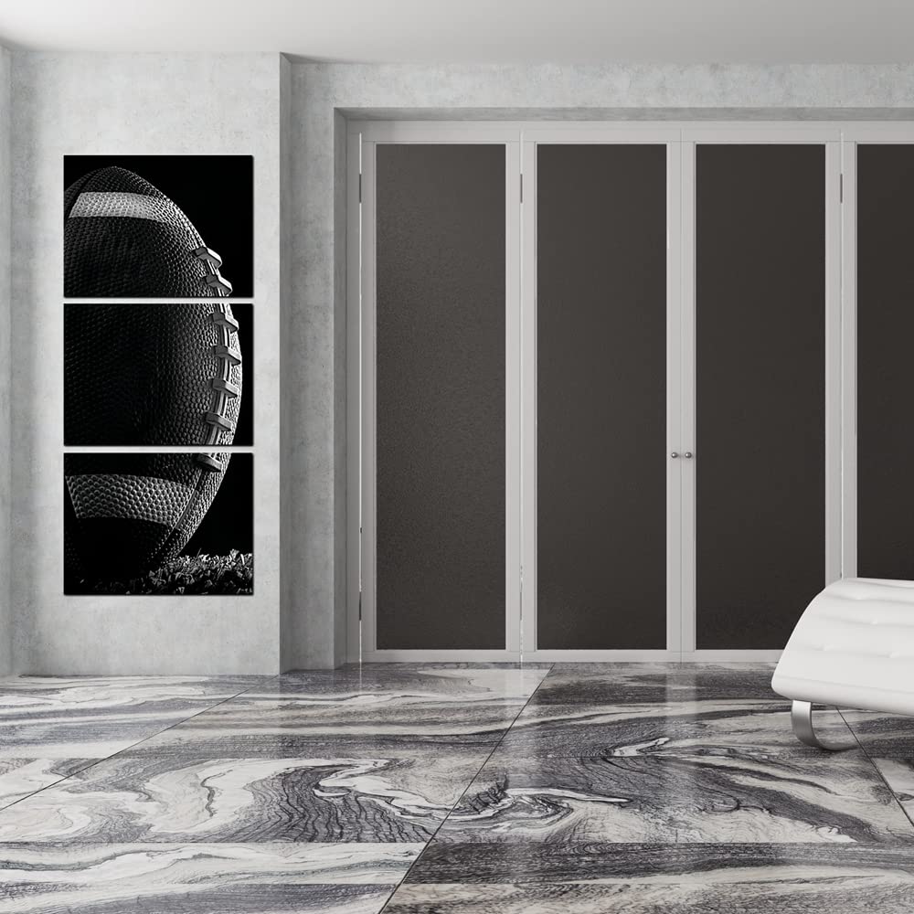 American Football Sport For Gym Wall Art Black And White Dormitory Playroom Poster Print Black Artwork Minimalist Rugby For Kid
