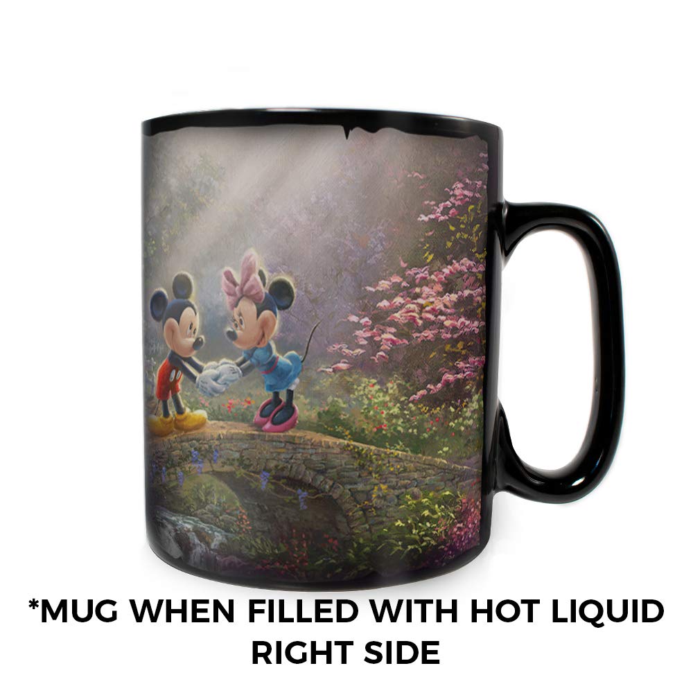 Morphing Mugs Disney - Mickey and Minnie Mouse - Sweetheart Bridge Heat Sensitive Clue Mug - Full image revealed when HOT liquid