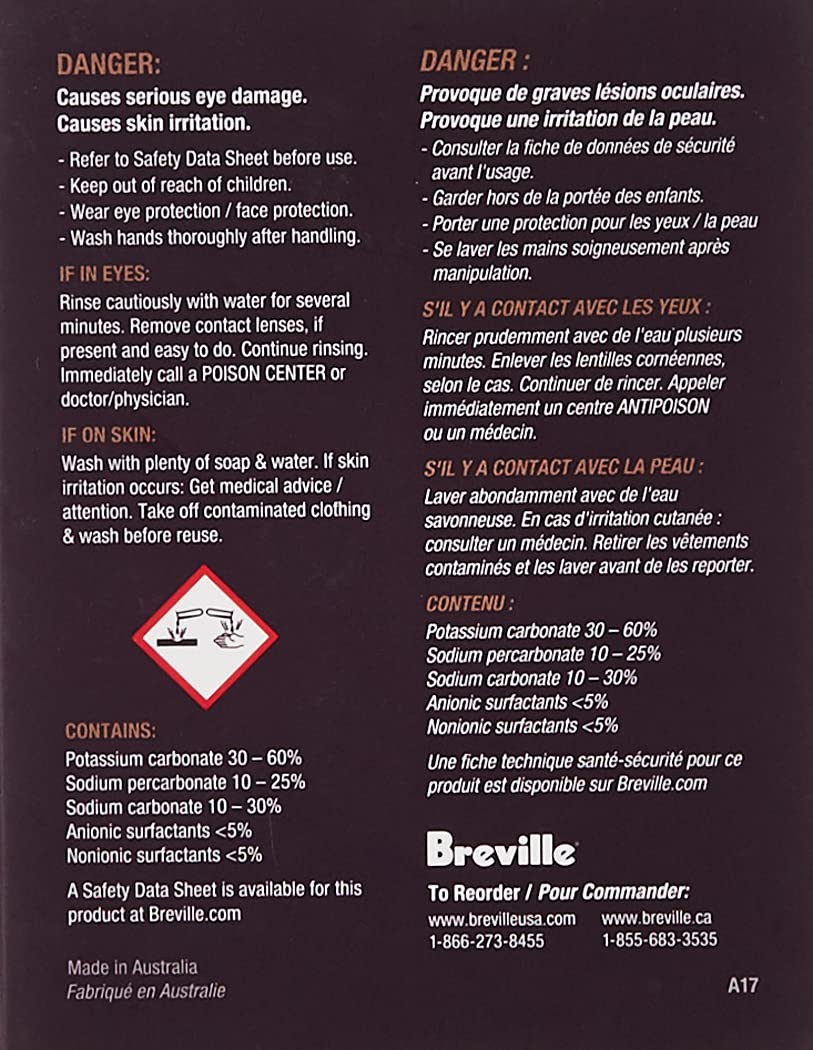 Breville Revive Organic Tea Maker Cleaner, 4 Pack Btm100