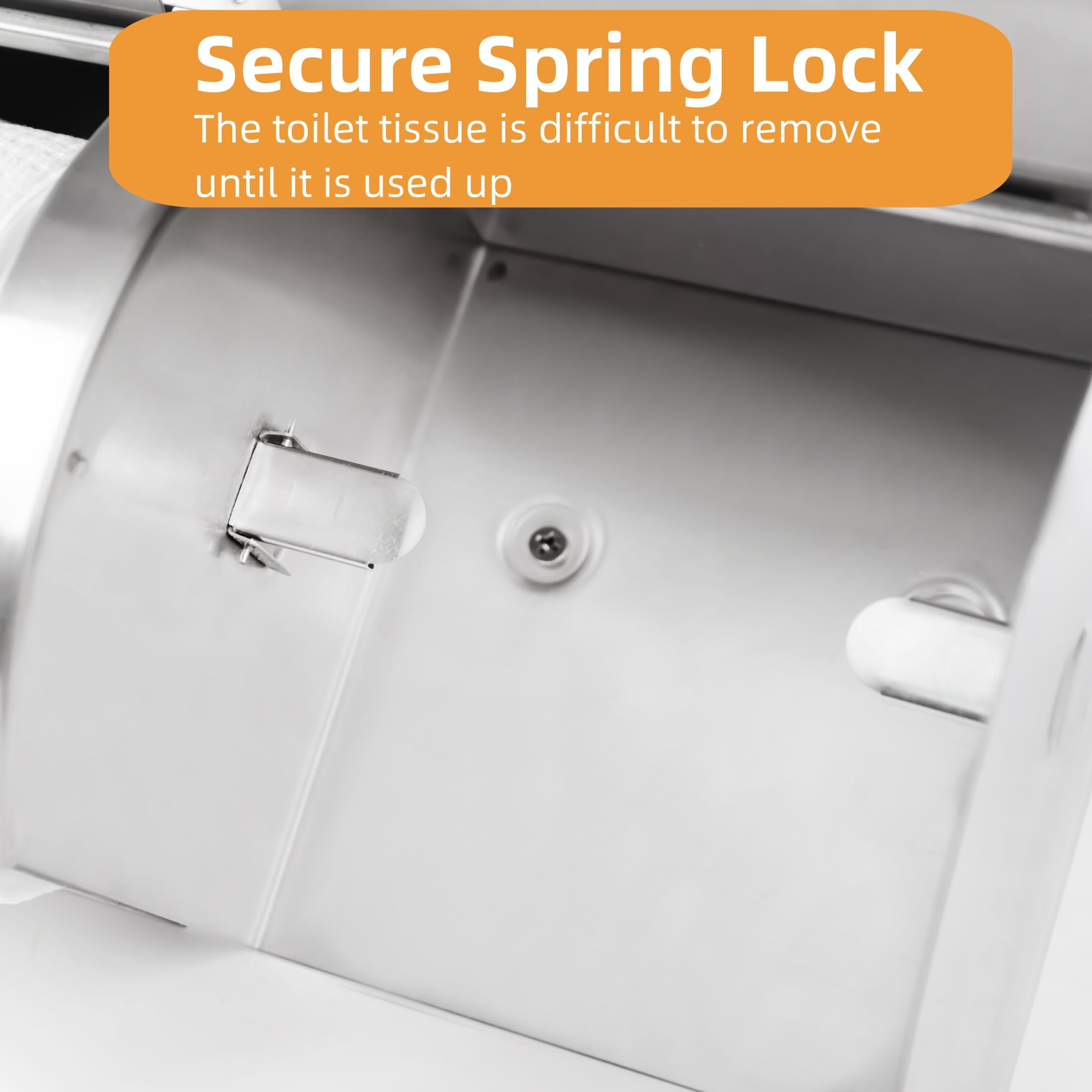 Desyeryamimi Double Roll Toilet Paper Holder Dispenser With Shelf Storage-Commercial 2-Roll Side By Side Stainless Steel Toilet