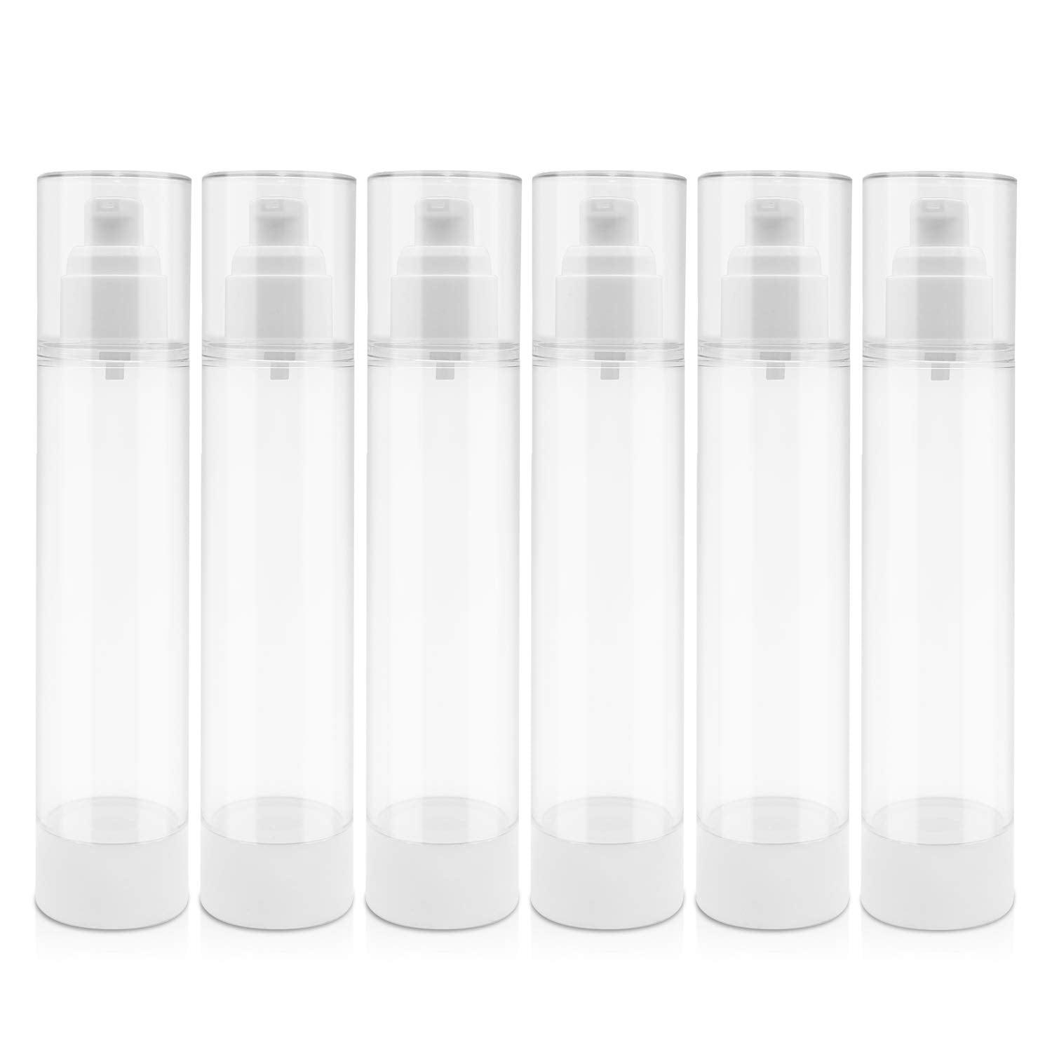 Trendbox 120Ml / 4Oz Airless Vaccum Pump Travel Bottles For Lotions, Cream - 6 Pack