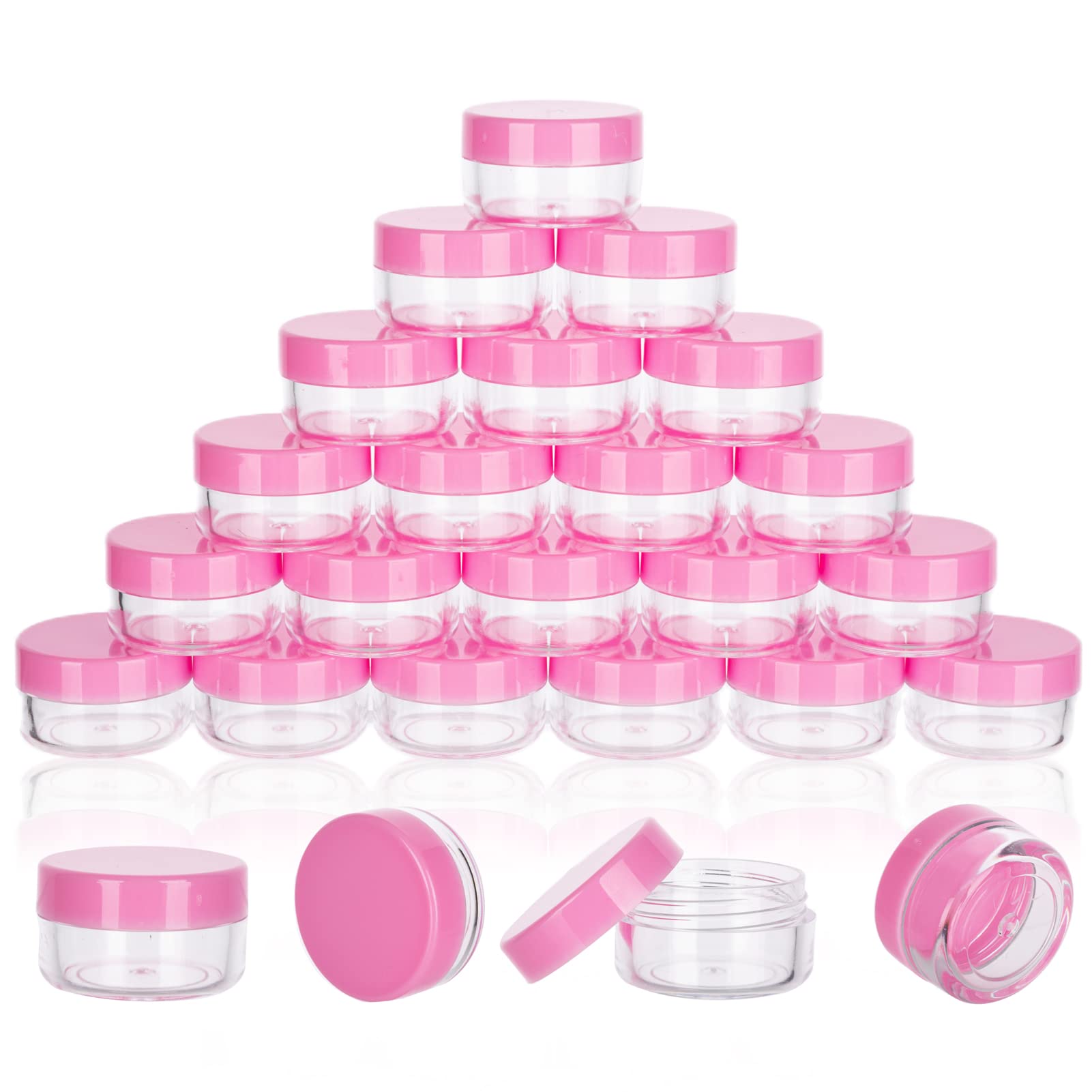 5 Gram Sample Containers With Lids, 50 Count 5Ml Sample Jars, Empty Cosmetic Containers With Lids, Small Makeup Travel Container