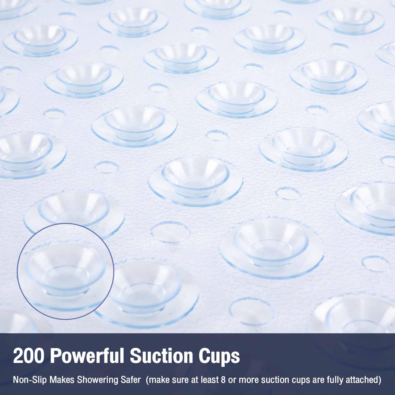 Naoloture Extra Long Clear Bathtub Mat Non Slip, Soft Bath Mat For Tub 40 X 16 Inch Full Size, Bath Tub Shower Mats For Bathroom