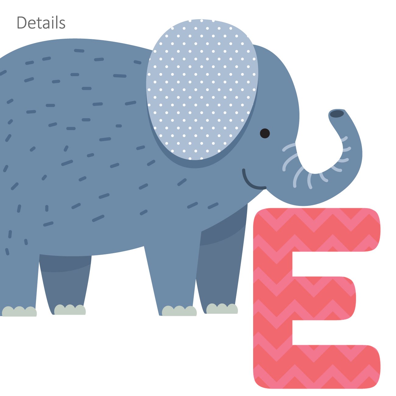 DECOWALL Kids Wall Stickers - Colourful Animal Alphabet Decals for Nursery & Bedroom, Peel and Stick, Removable, Model 1