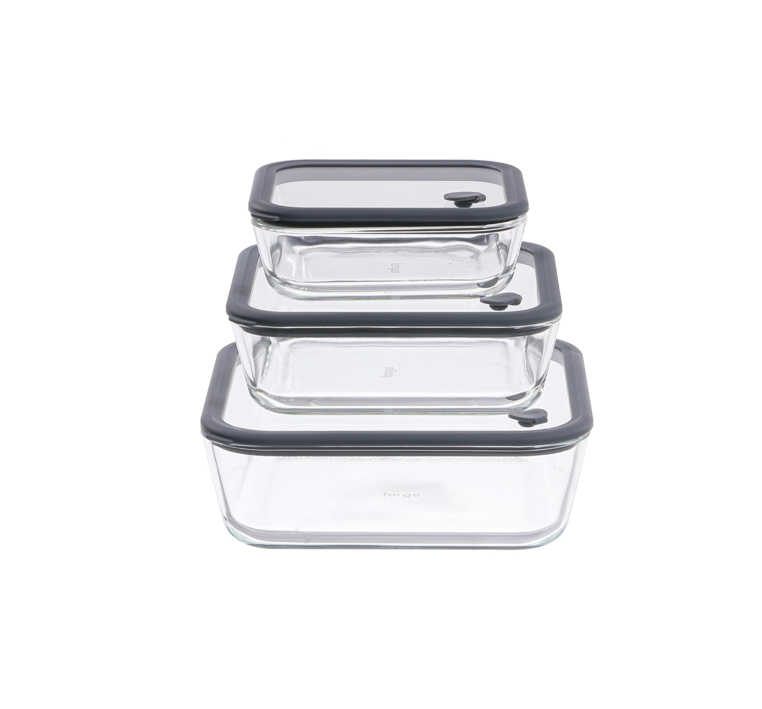 FORGE ELEMENTS Glass Bake&Chill Bakeware Square set of 3